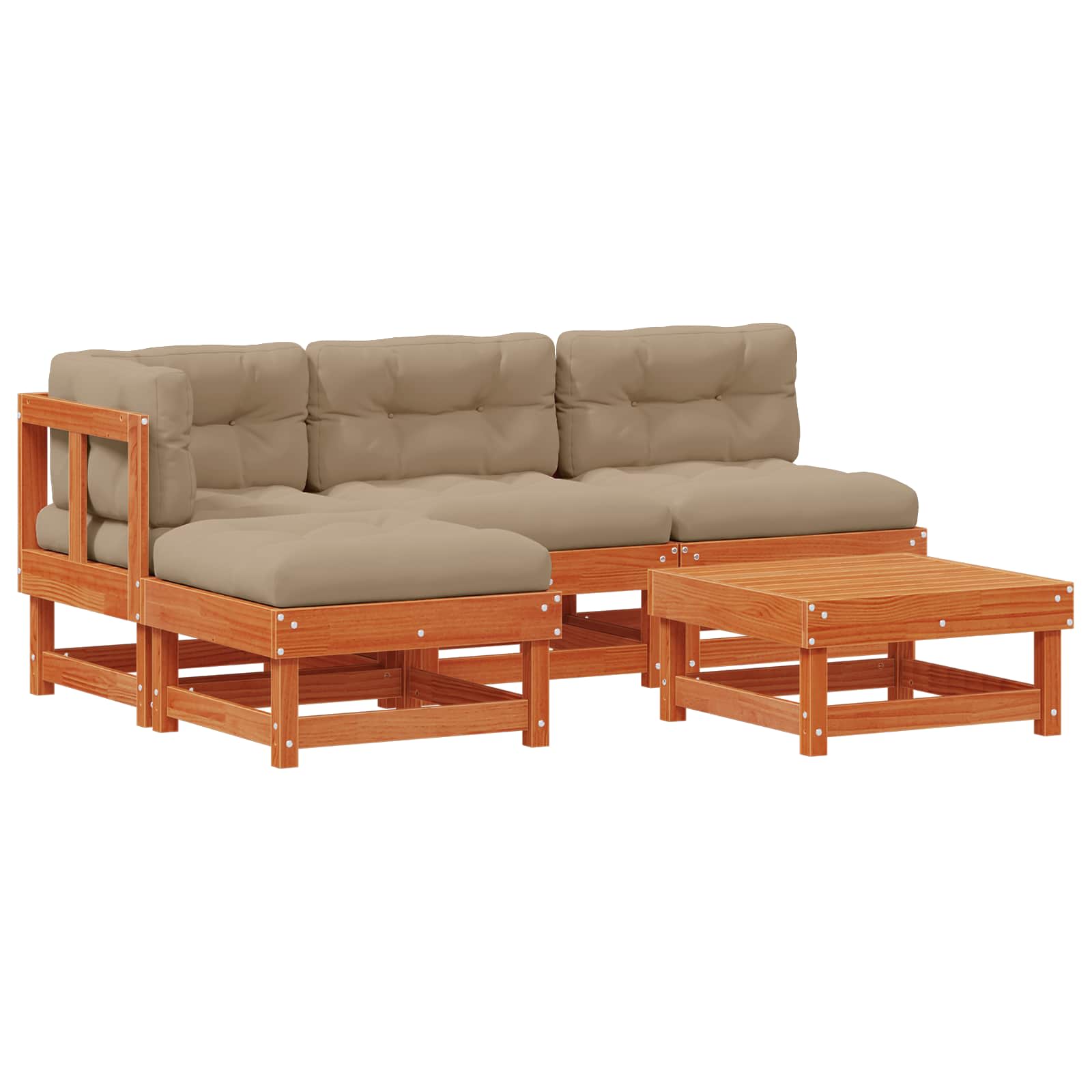 Set lounge namještaja za vrt 13 pcs Voštanosmeđa