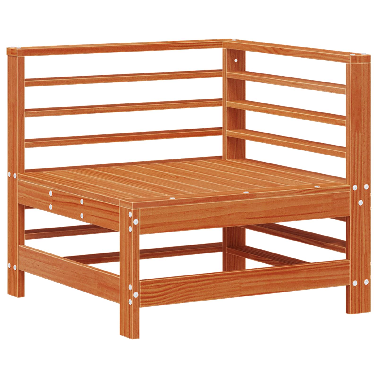 Set lounge namještaja za vrt 7 pcs Vosak Smeđa Masivna borovina