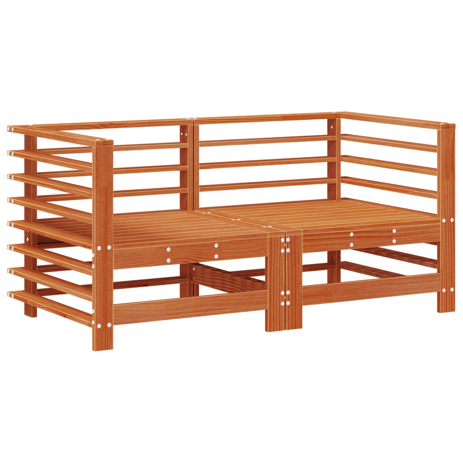 Set lounge namještaja za vrt 7 pcs Vosak Smeđa Masivna borovina