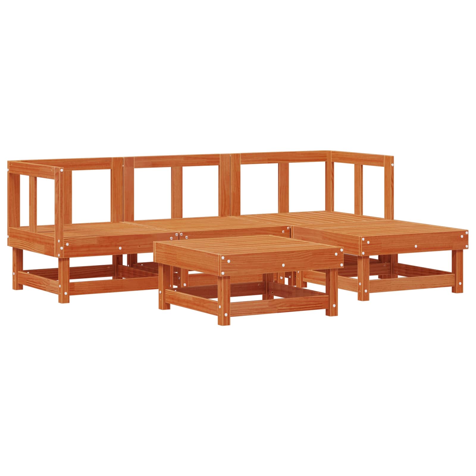 Set lounge namještaja za vrt 15 pcs Voštanosmeđa