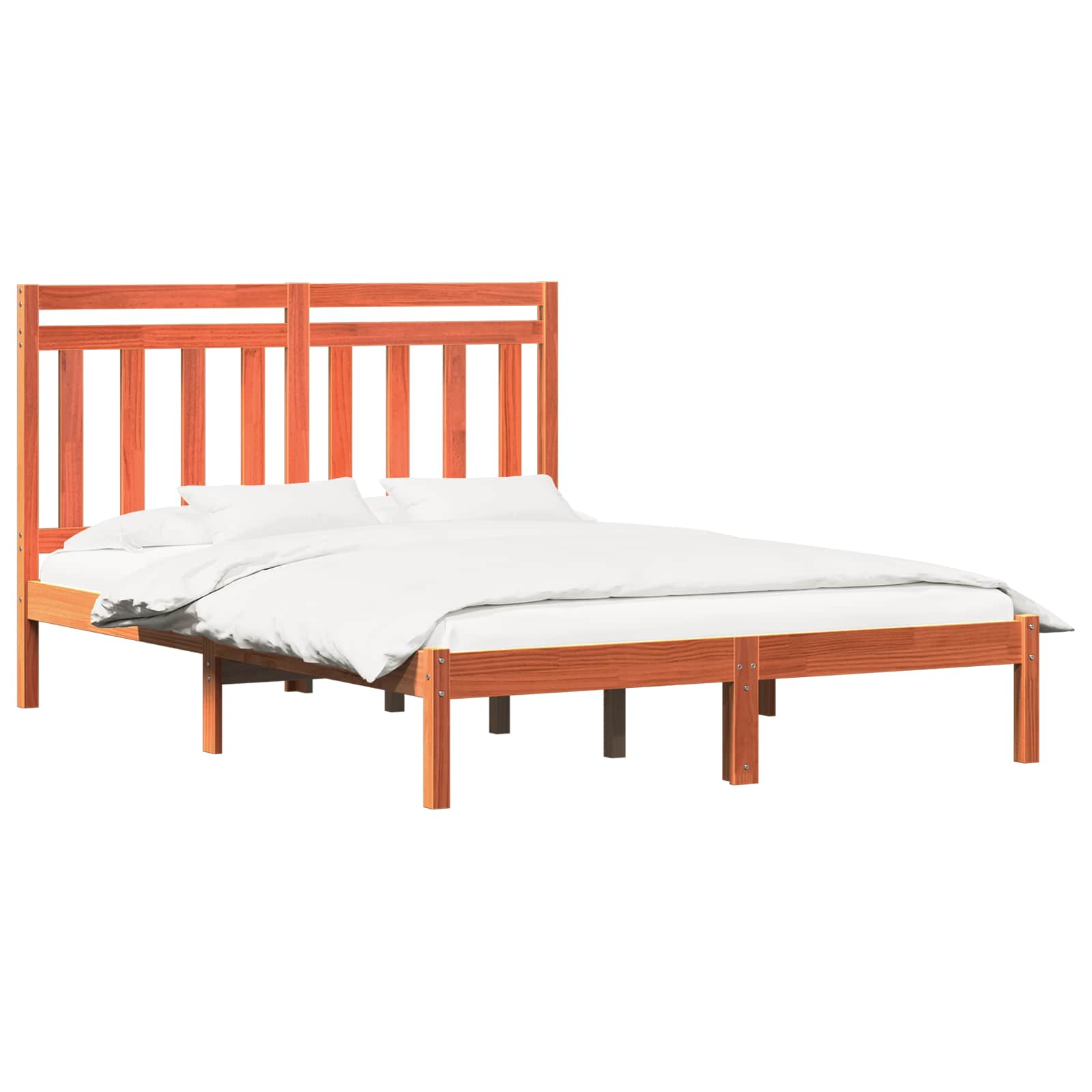 Krevetna konstrukcija Vosak smeđa 205,5 x 145,5 x 100 cm
