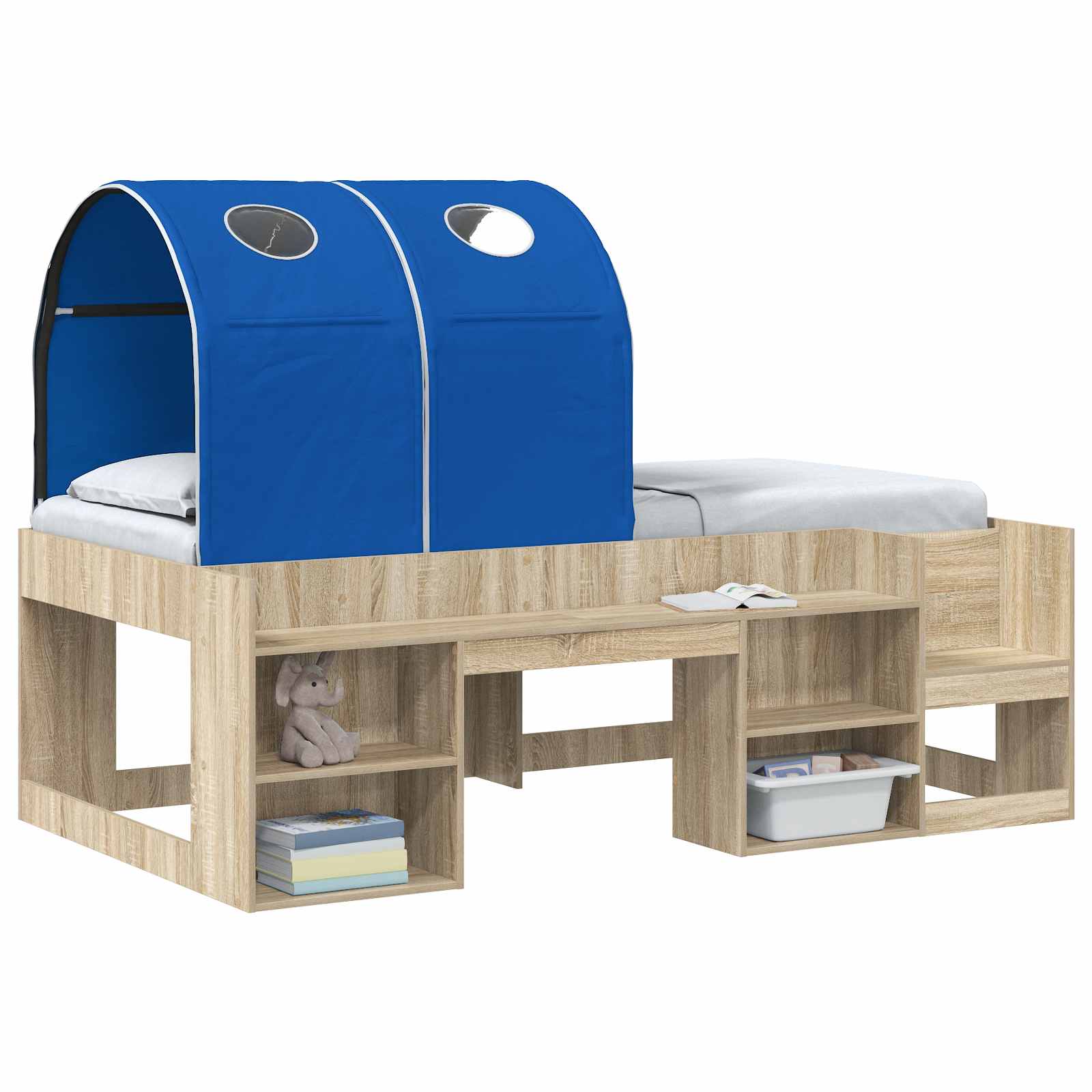 Tunis za krevet 2 pcs Plava 211 x 52,5 x 2 cm Poliester
