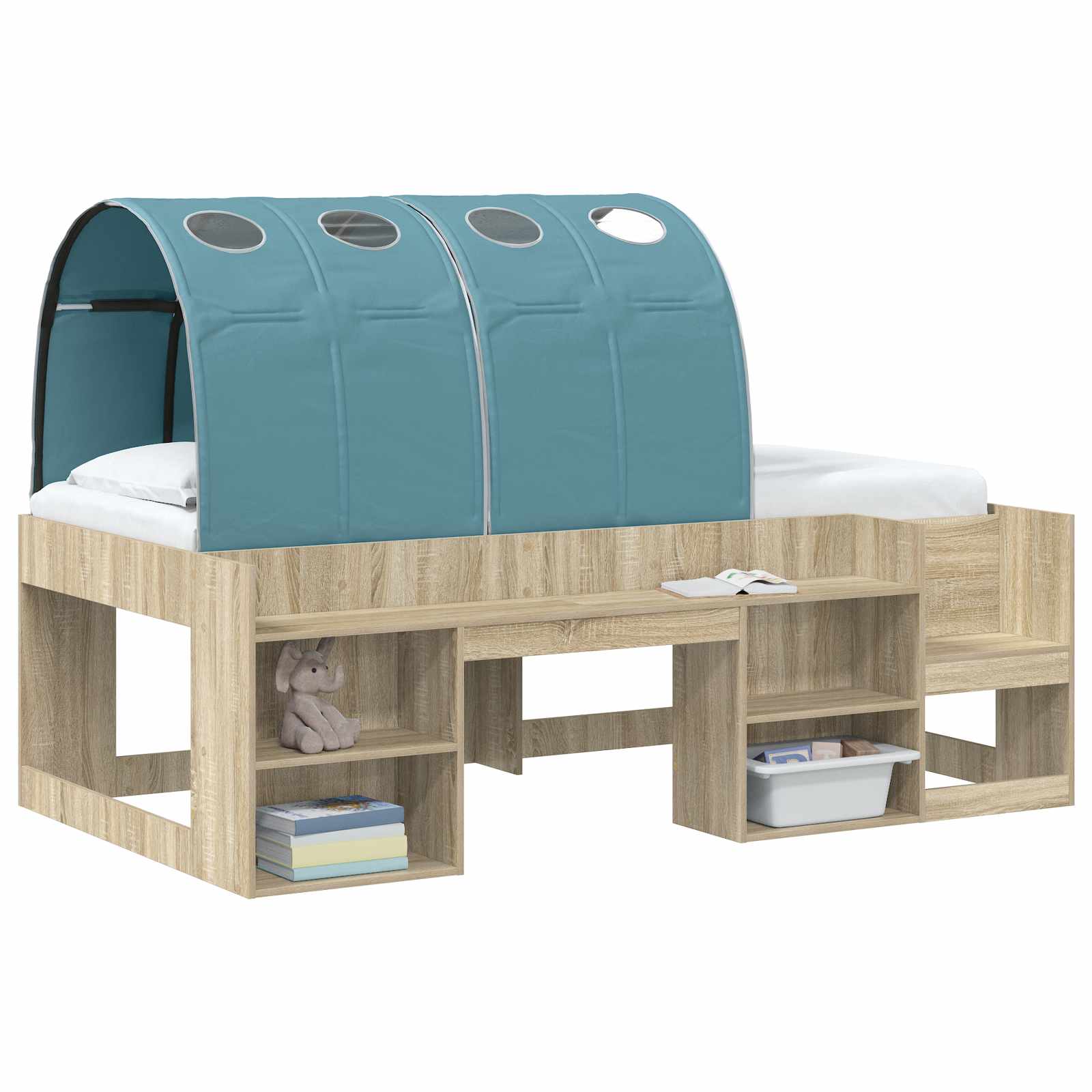 Tunis za krevet 2 pcs Svjetloplava 211 x 67.5 x 2 cm Poliester