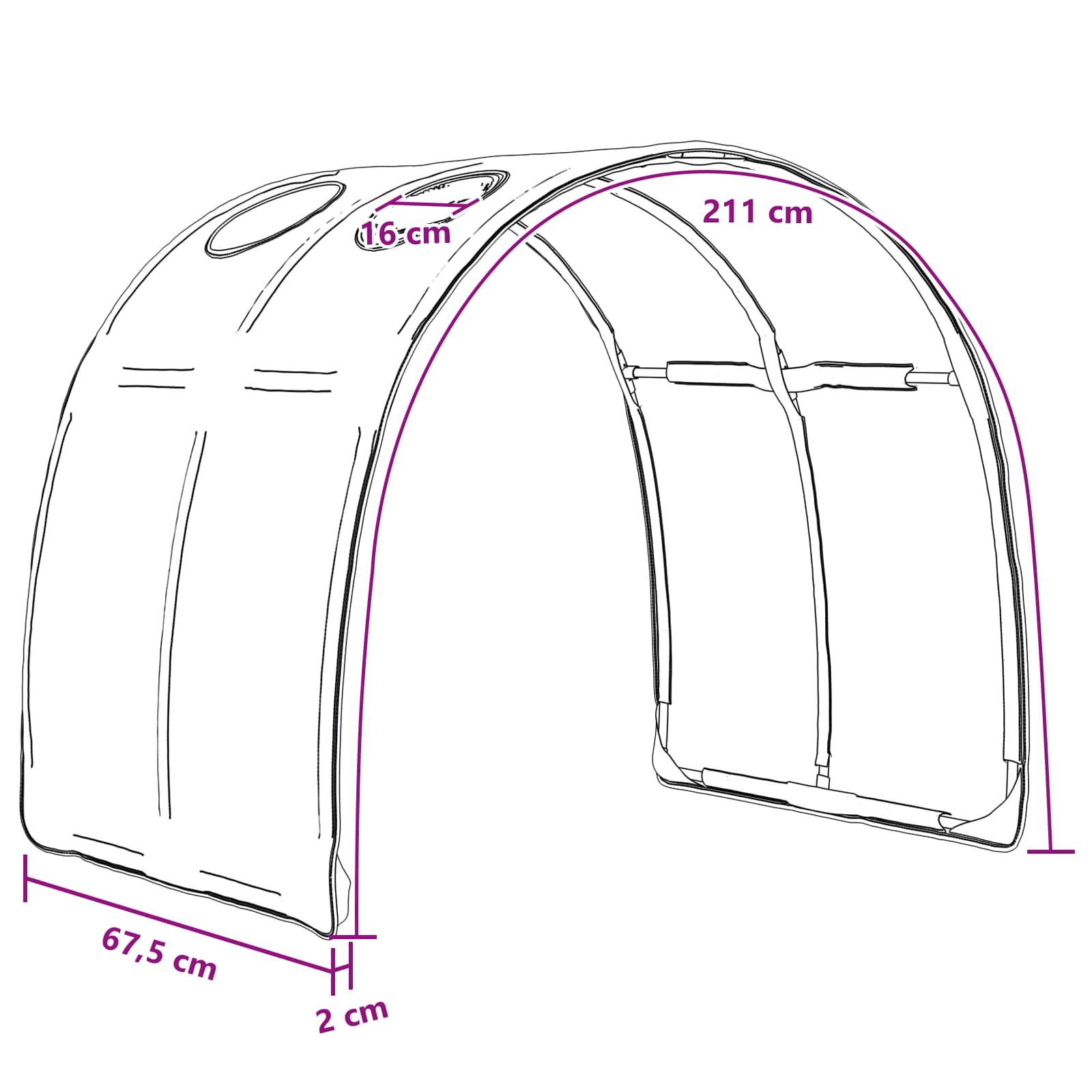 Tunis za krevet 2 pcs Plava 211 x 67.5 x 2 cm Poliester