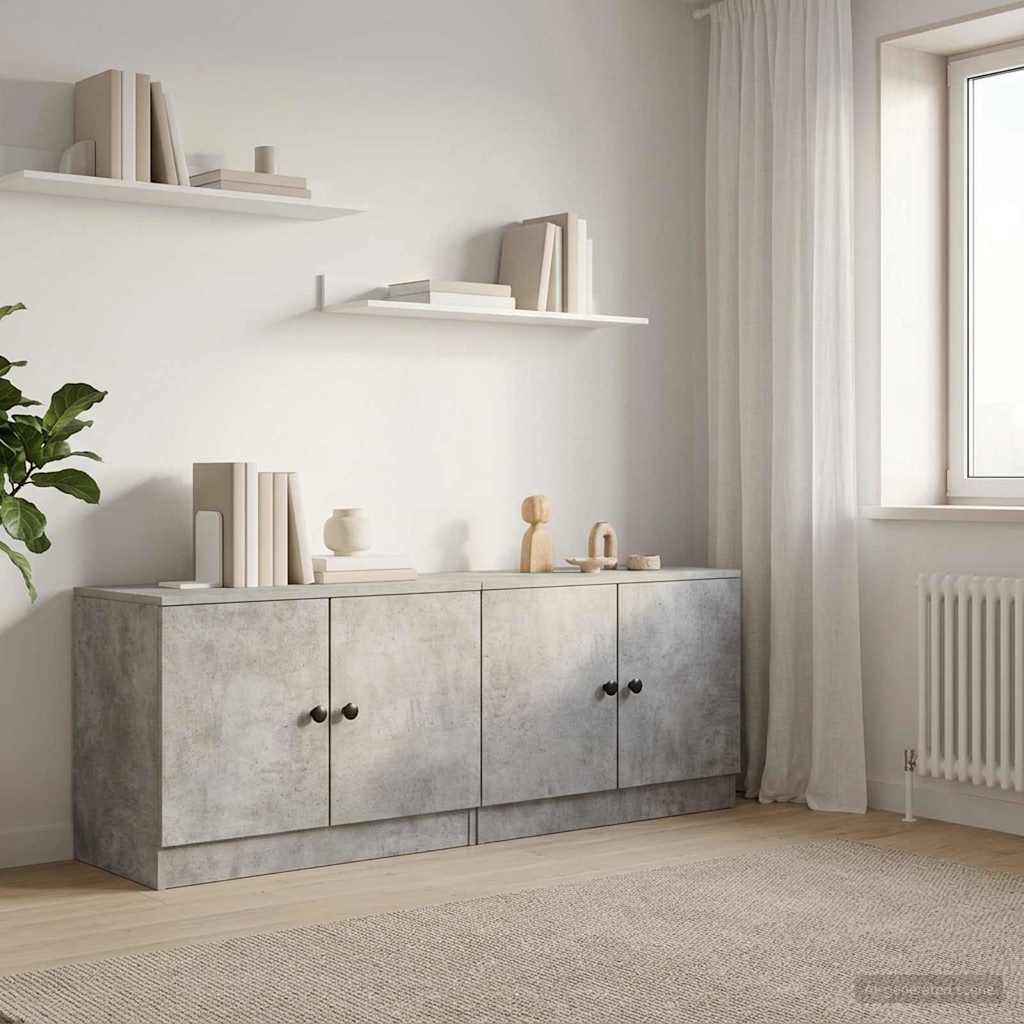 Ormar za krevet na kat 2 kom. Betonska siva 66 x 35 x 48 cm