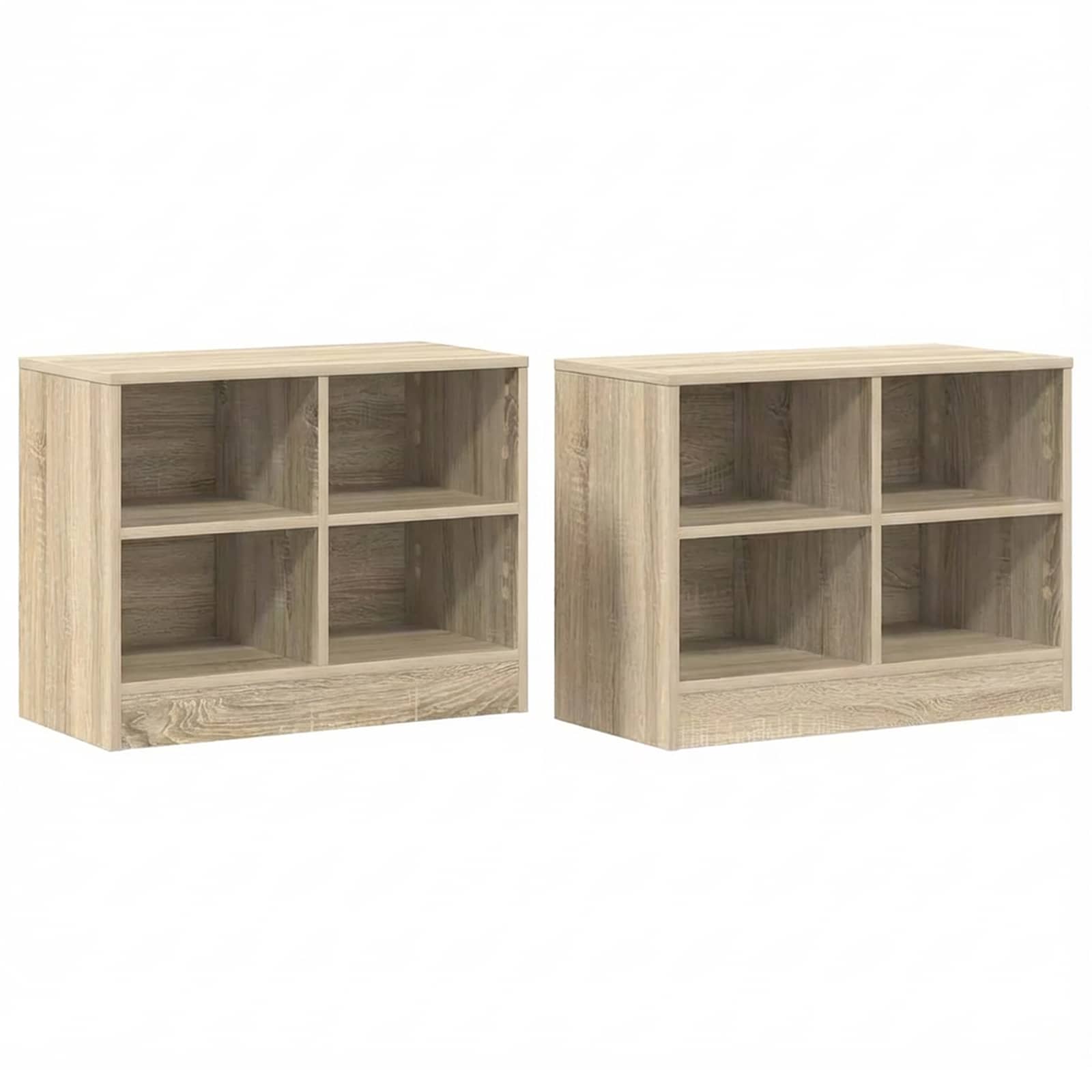 Ormarić za krevet s policom 2 pcs Hrast sonoma 66 x 33 x 48 cm