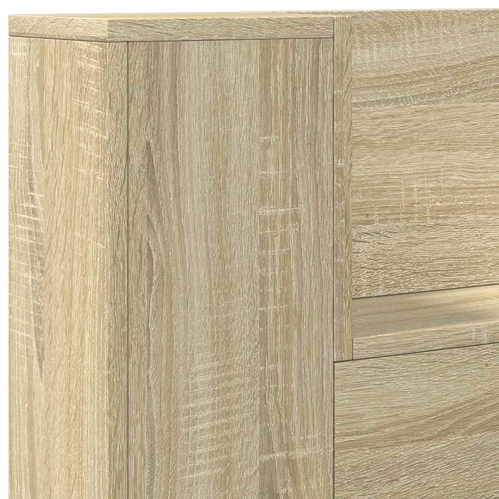 Krevetna ploča s LED-om s policom Sonoma 120 x 16,5 x 103,5 cm