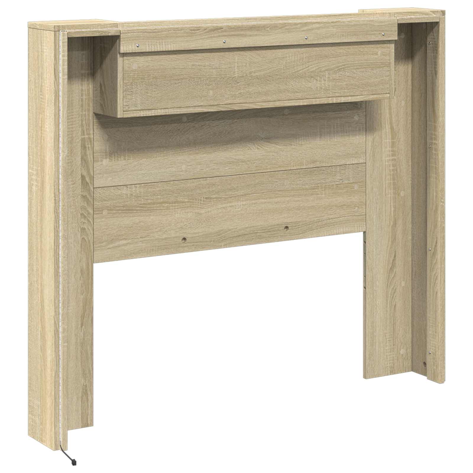Krevetna ploča s LED-om s policom Sonoma 120 x 16,5 x 103,5 cm