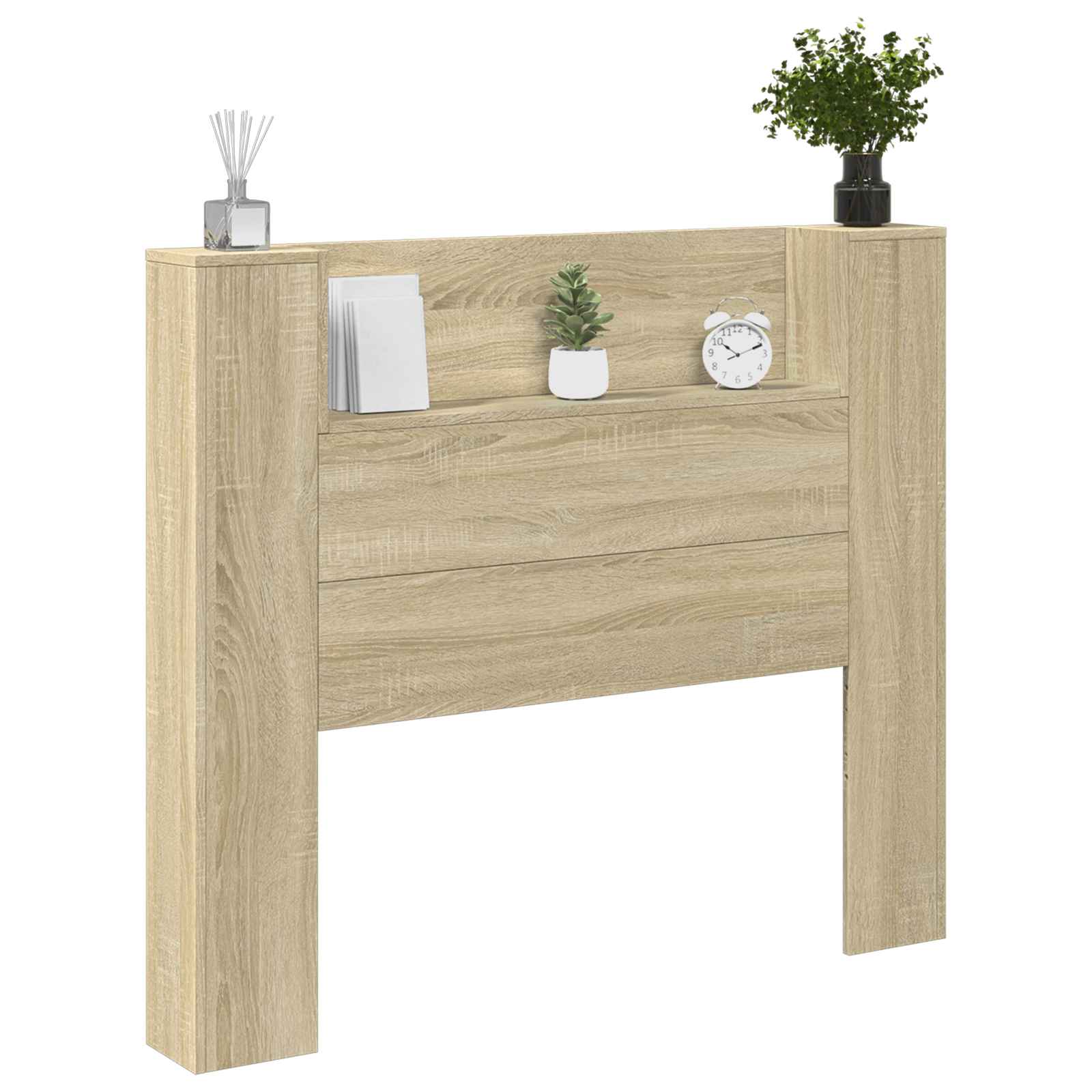 Krevetna ploča s LED-om s policom Sonoma 120 x 16,5 x 103,5 cm