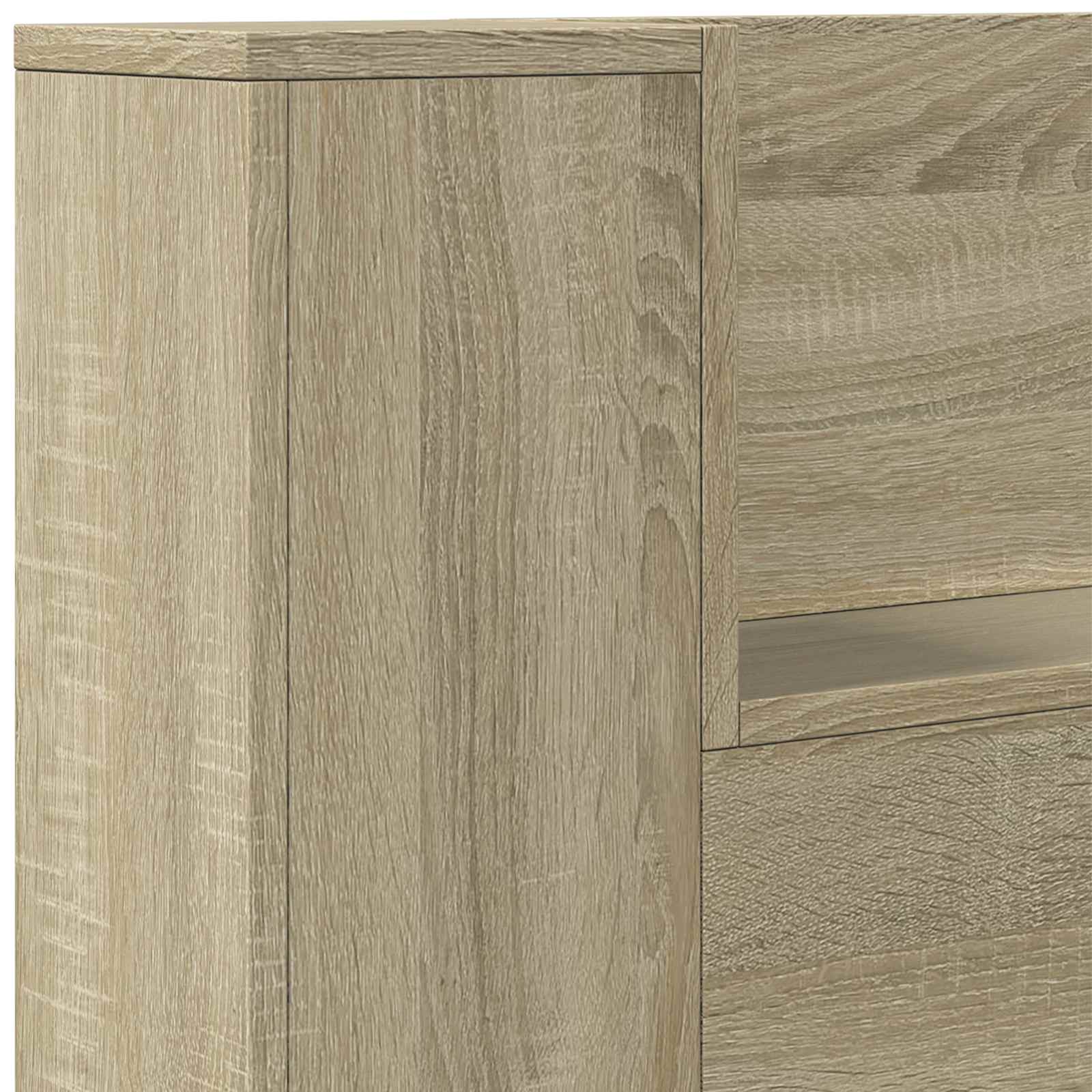 Krevetna ploča s LED-om s policom Sonoma 160 x 16,5 x 103,5 cm