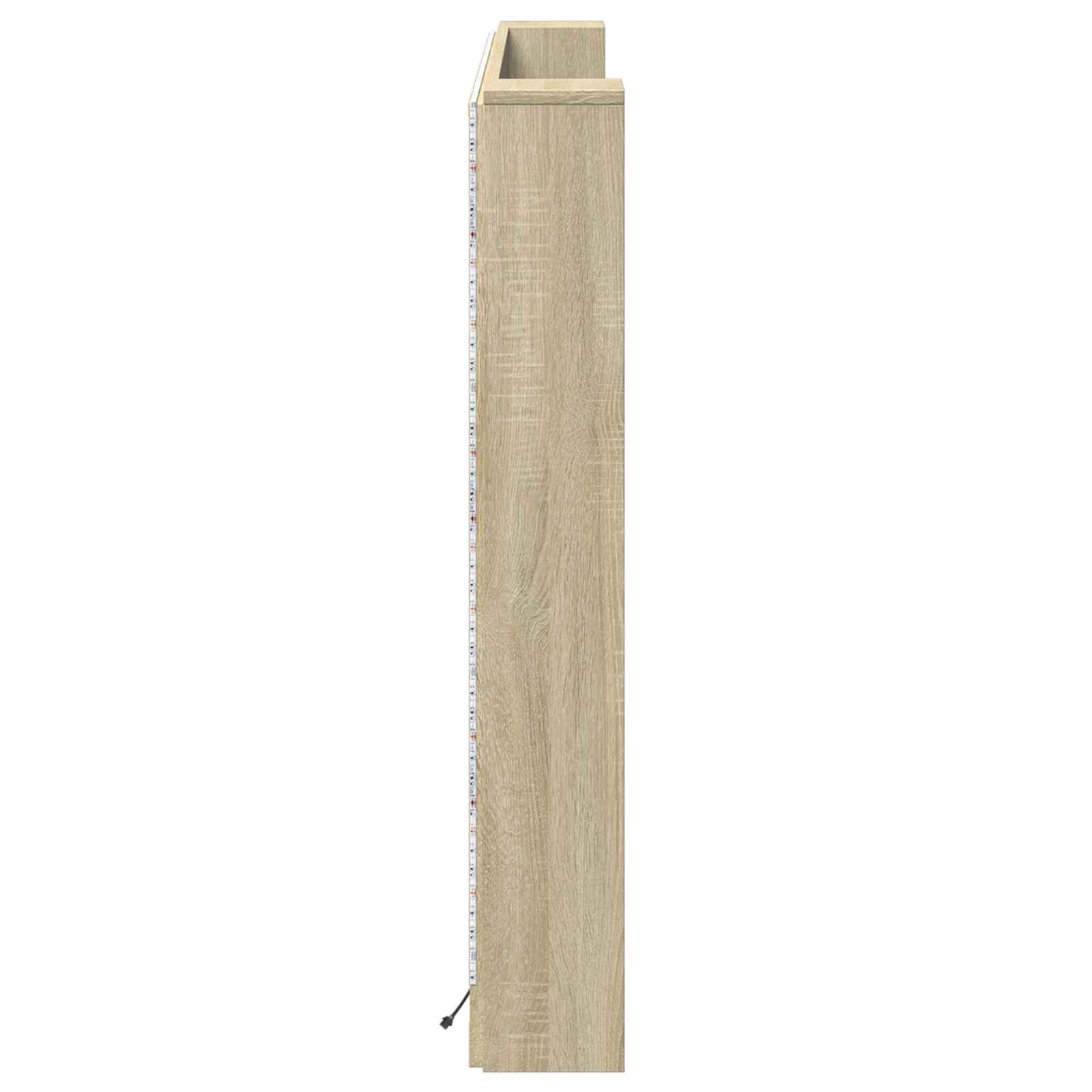 Krevetna ploča s LED-om s policom Sonoma 160 x 16,5 x 103,5 cm
