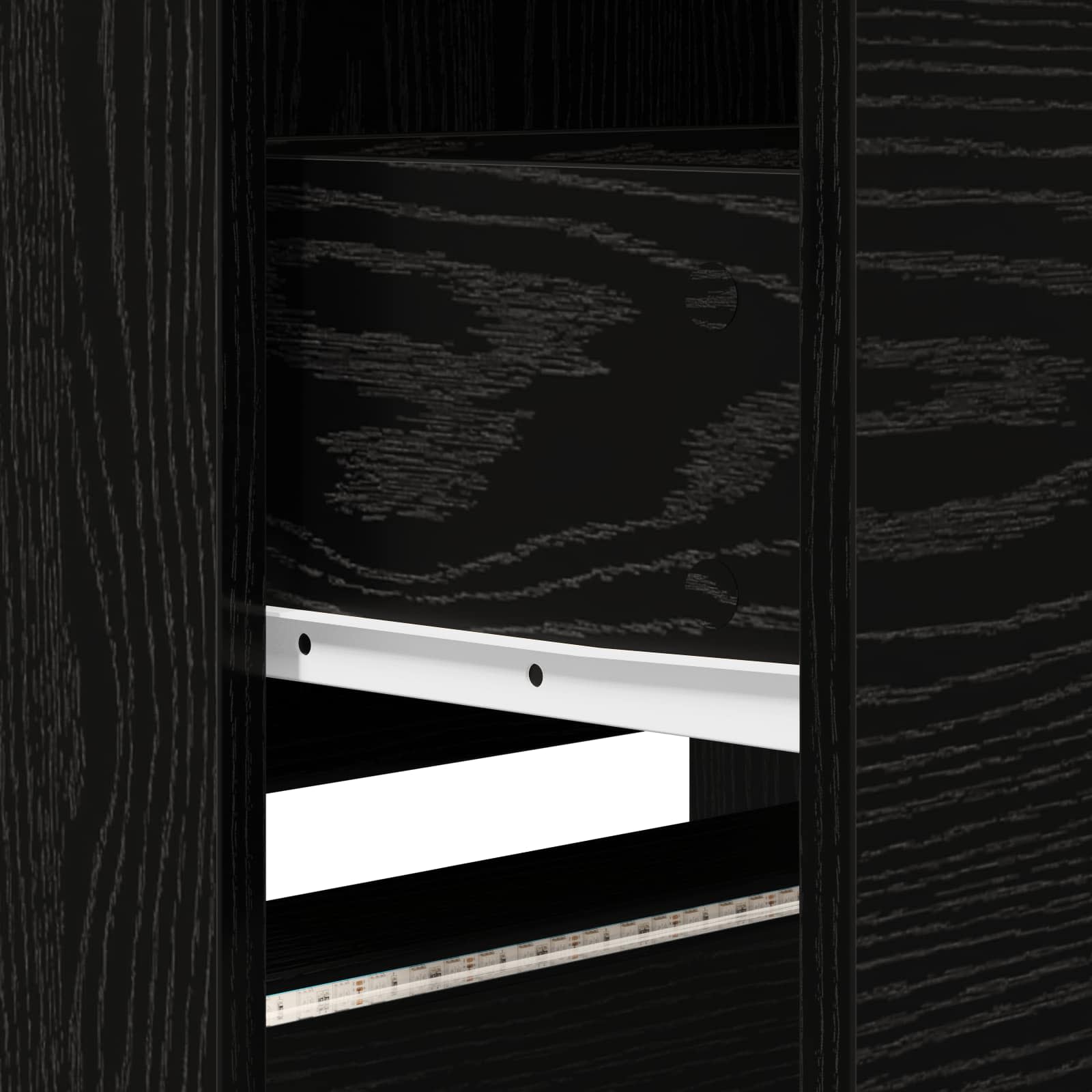 TV ormar Crni hrast 165 x 34 x 40 cm Konstruirano drvo