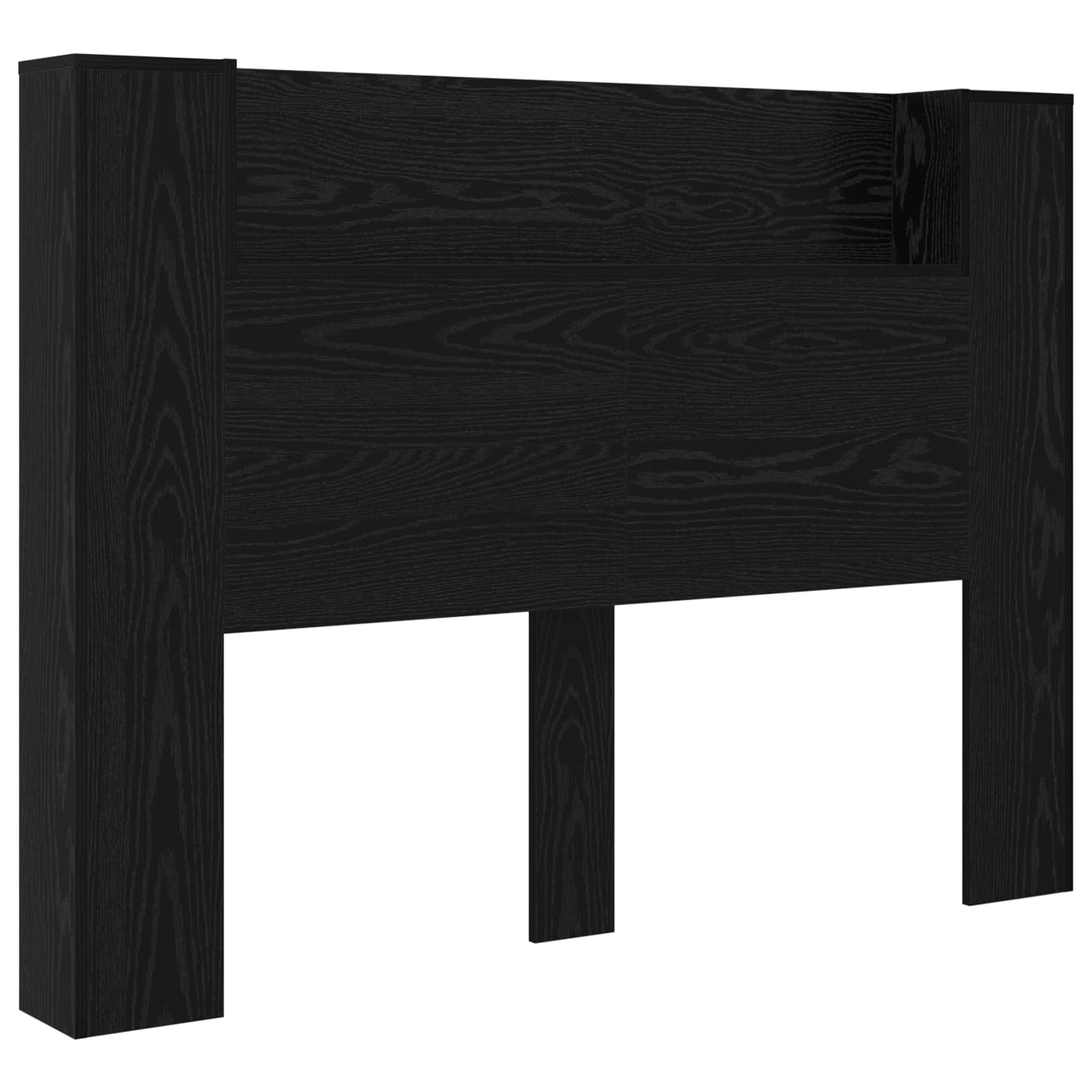 Krevetna ploča s LED-om Zidne Crni Hrast 140 x 16,5 x 103,5 cm