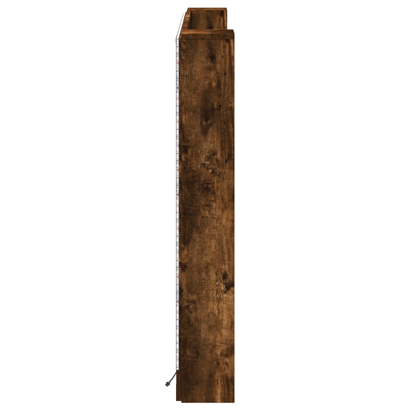 Krevetna ploča s LED-om Dimljeni Hrast 160 x 16,5 x 103,5 cm