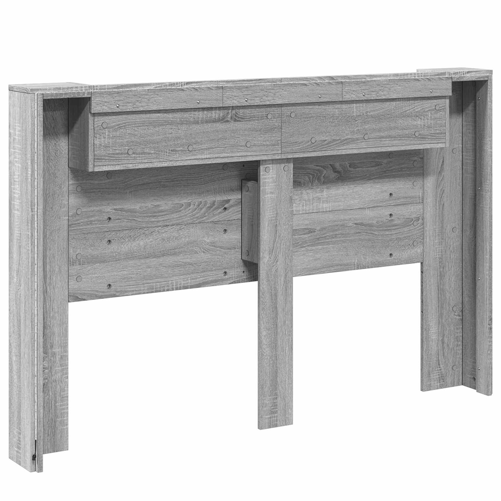 Krevetna ploča s LED-om Zidne Sivi Sonoma 160 x 16,5 x 103,5 cm