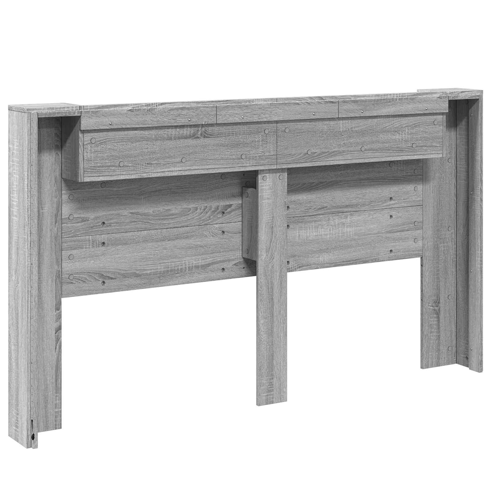 Krevetna ploča s LED-om Zidne Sivi Sonoma 180 x 16,5 x 103,5 cm