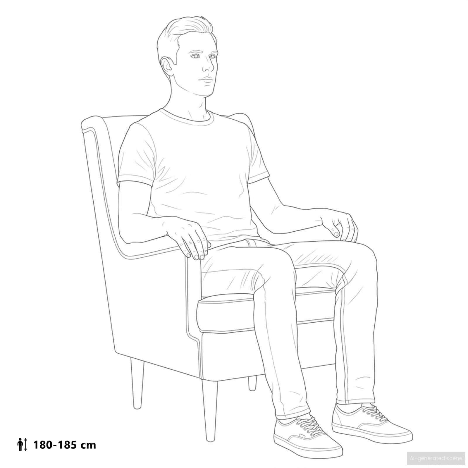 Fotelja Plava Tkanina