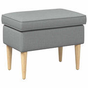Stolica za noge Svjetlosiva 55 x 35 x 41 cm Poliester