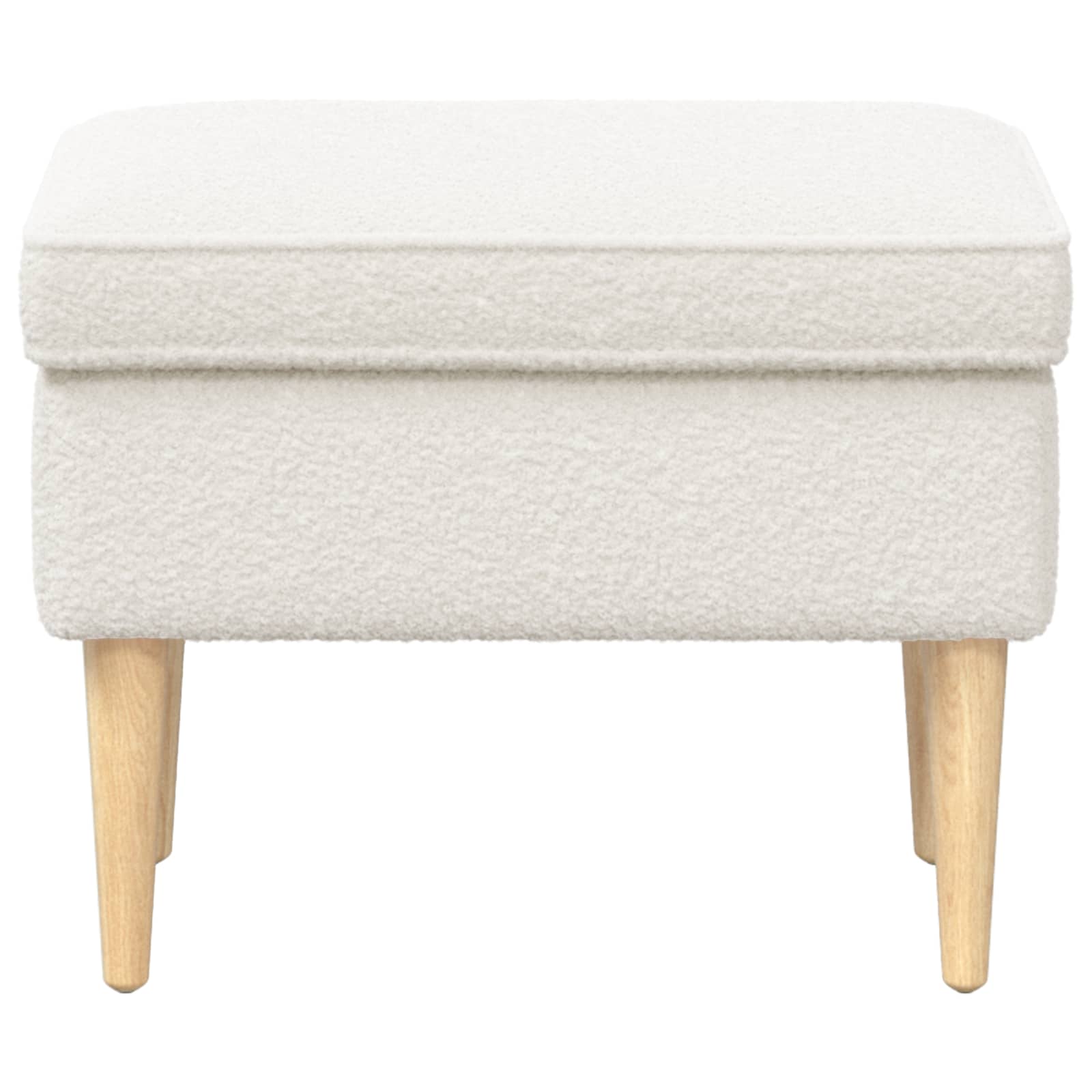 Stolica za noge Krem 55 x 35 x 41 cm Bouclé
