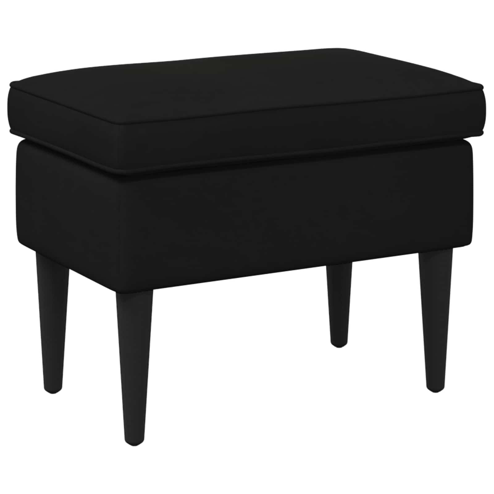 Stolica za noge Crna 55 x 35 x 41 cm Baršun