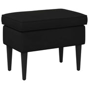 Stolica za noge Crna 55 x 35 x 41 cm Baršun
