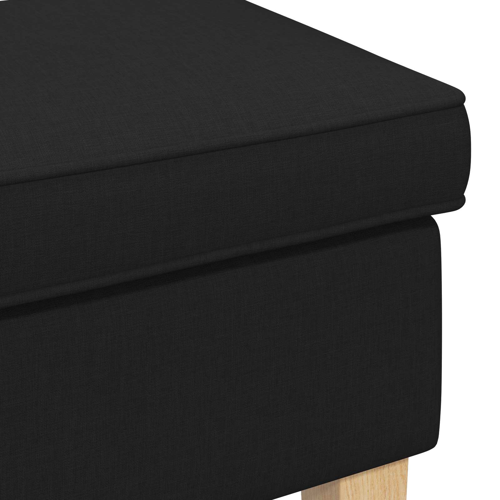 Stolica za noge Crna 55 x 35 x 41 cm Tkanina