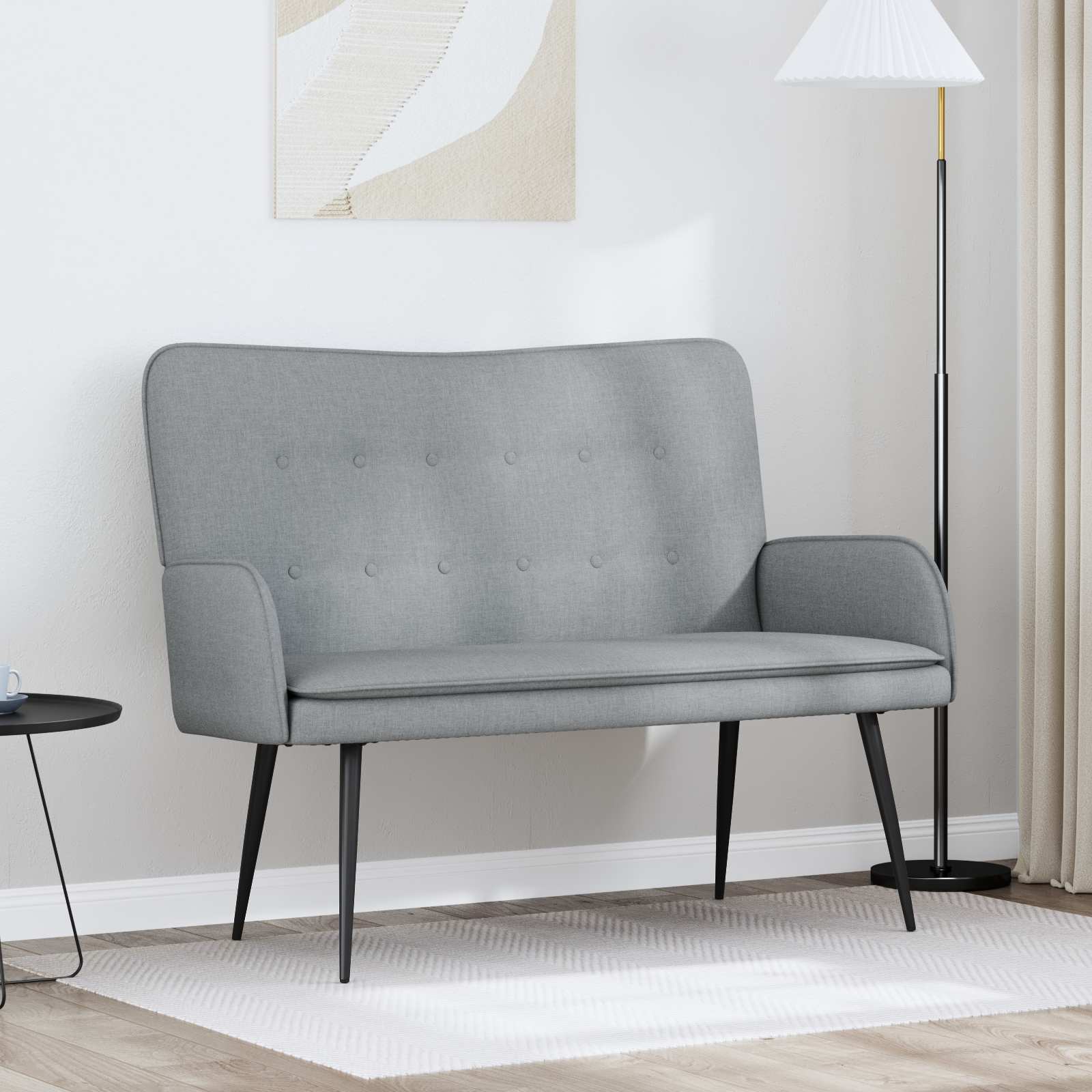 Sofa za dvije osobe Svijetlo siva 115 x 61 x 87 cm tkanina