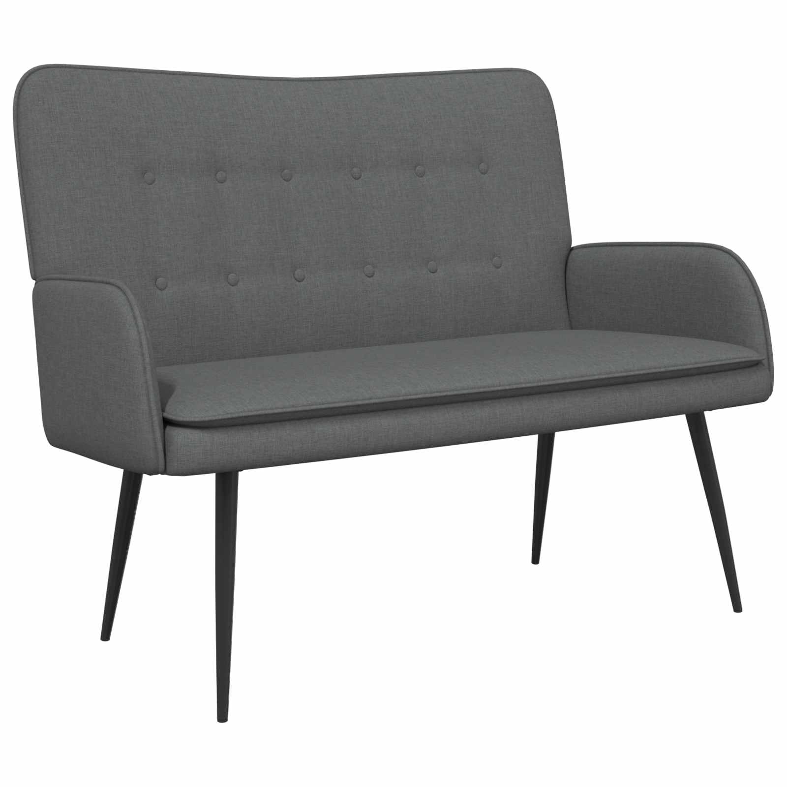 Sofa za dvije osobe Tamno siva 115 x 61 x 87 cm tkanina