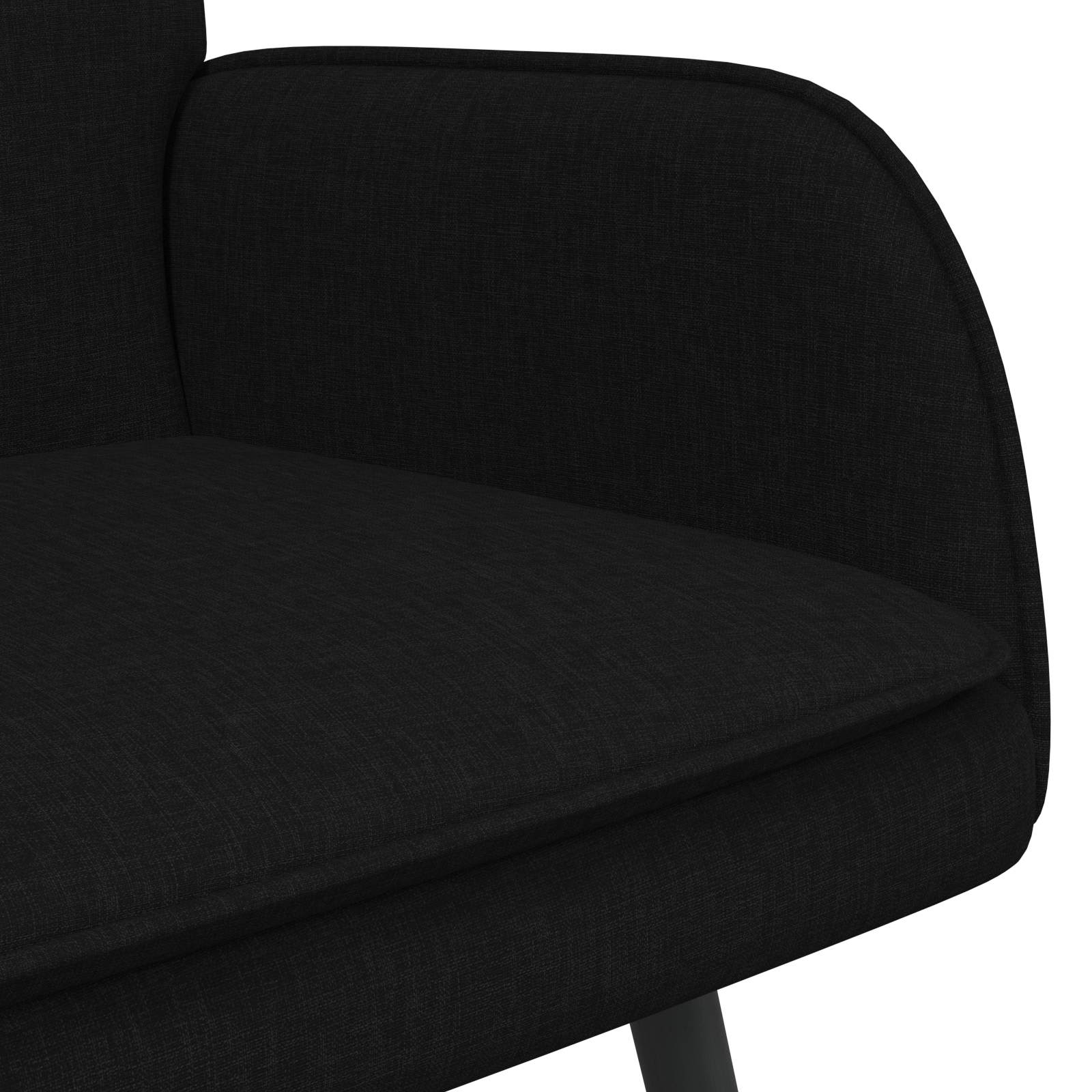 Sofa za dvije osobe Crna 115 x 61 x 87 cm tkanina