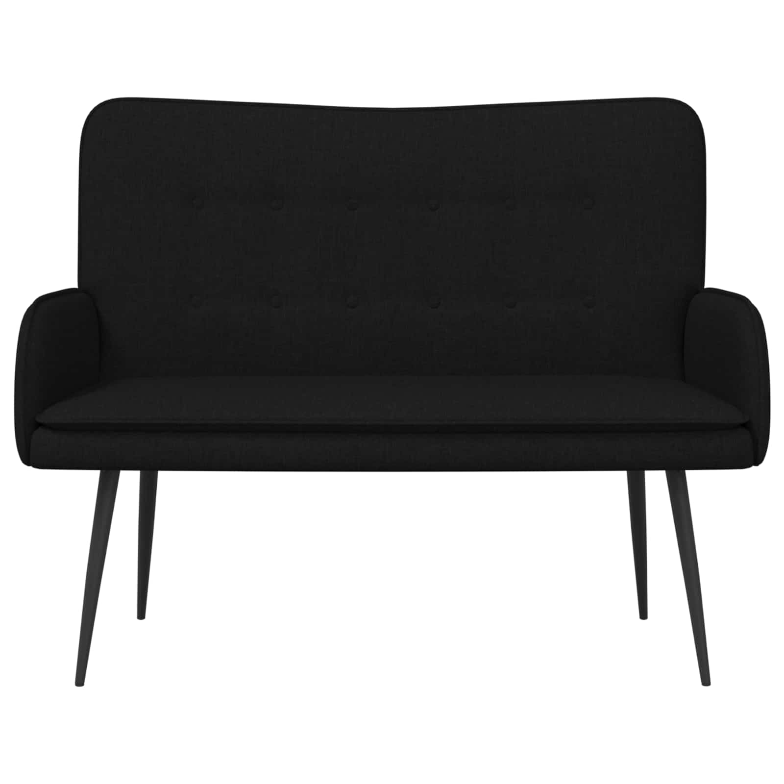 Sofa za dvije osobe Crna 115 x 61 x 87 cm tkanina