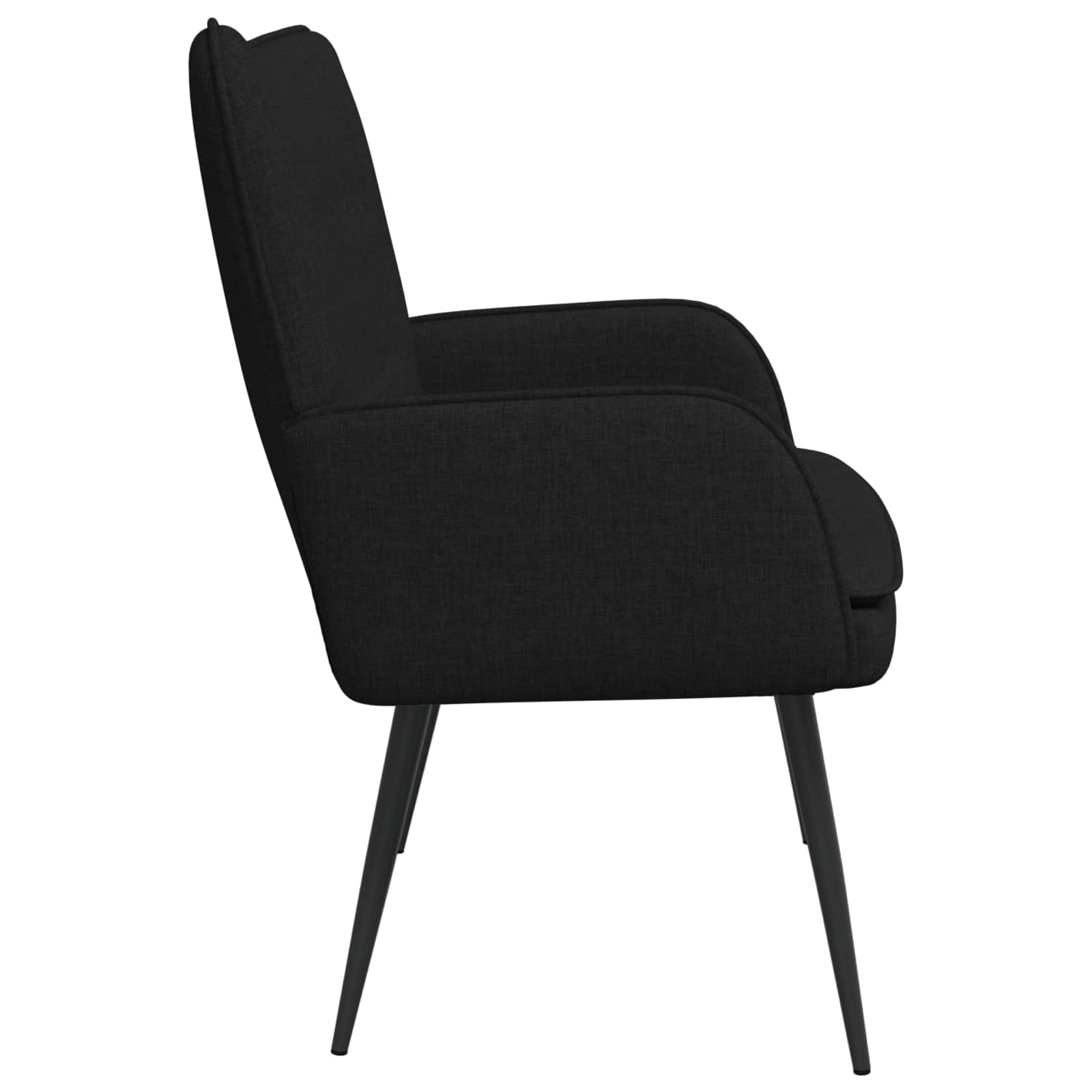 Sofa za dvije osobe Crna 115 x 61 x 87 cm tkanina