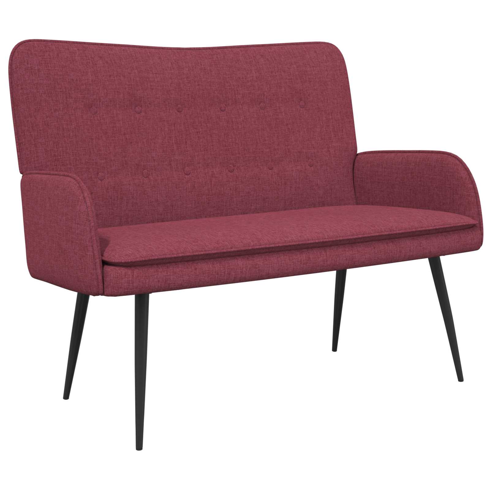 Sofa za dvije osobe boja crnog vina 115 x 61 x 87 cm tkanina