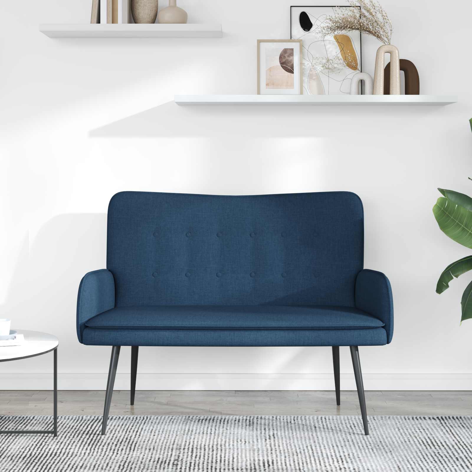 Sofa za dvije osobe Plava 115 x 61 x 87 cm tkanina