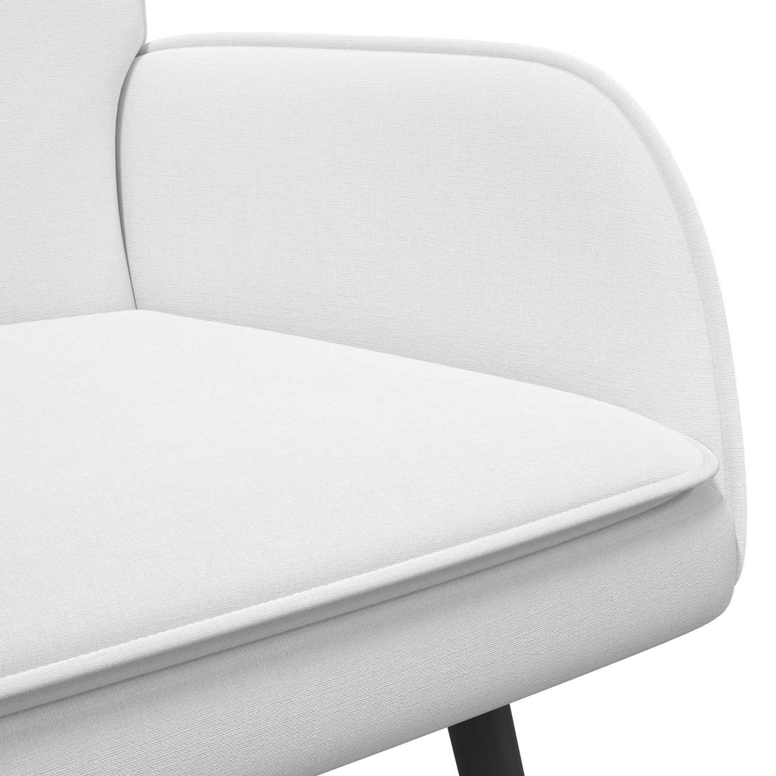 Sofa za dvije osobe Bijeli 115 x 61 x 87 cm tkanina