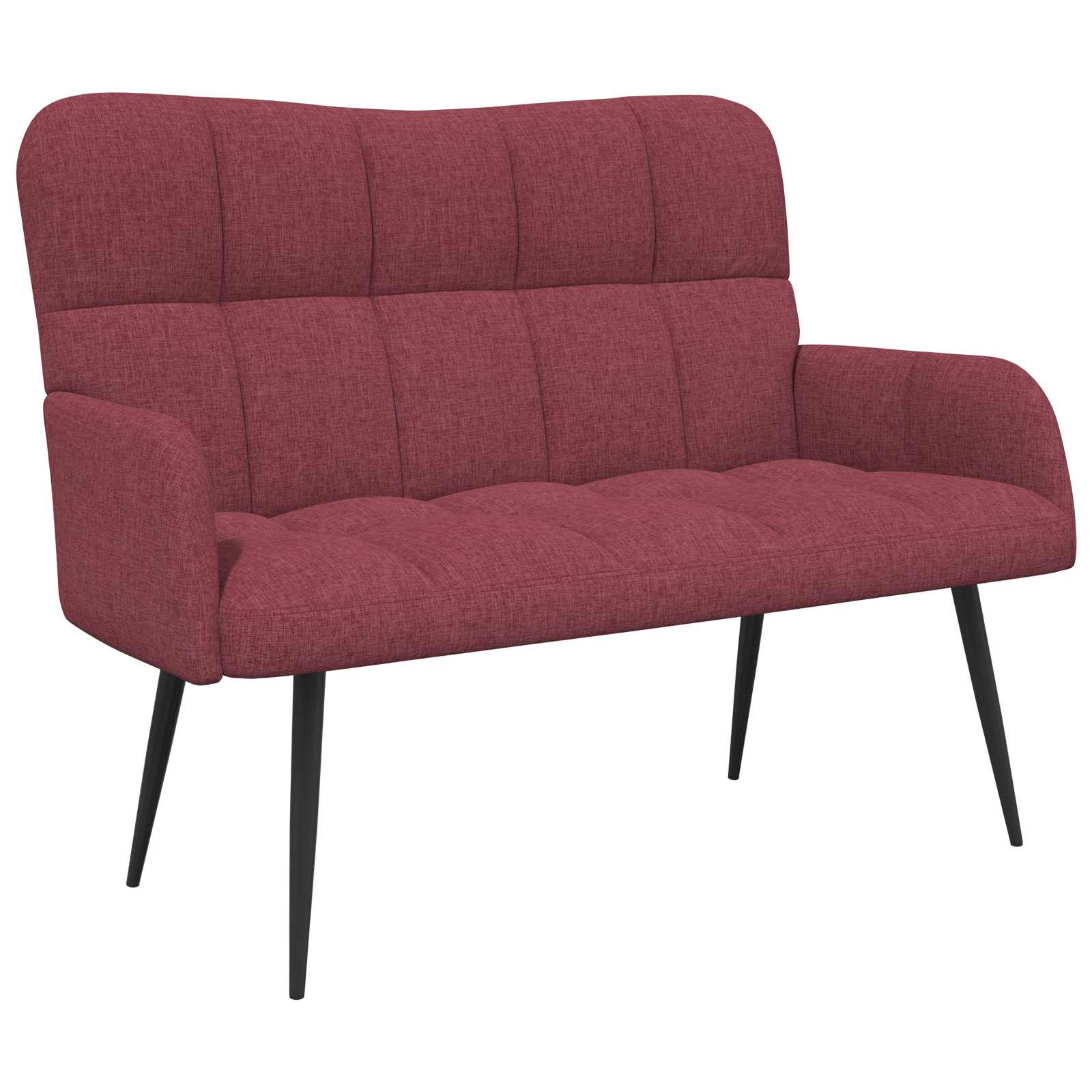 Kauč za dvoje boja crnog vina 115 x 61 x 87 cm tkanina