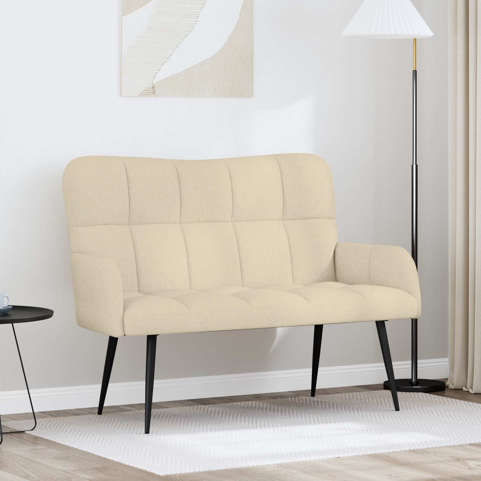 Kauč za dvoje Krema 115 x 61 x 87 cm tkanina