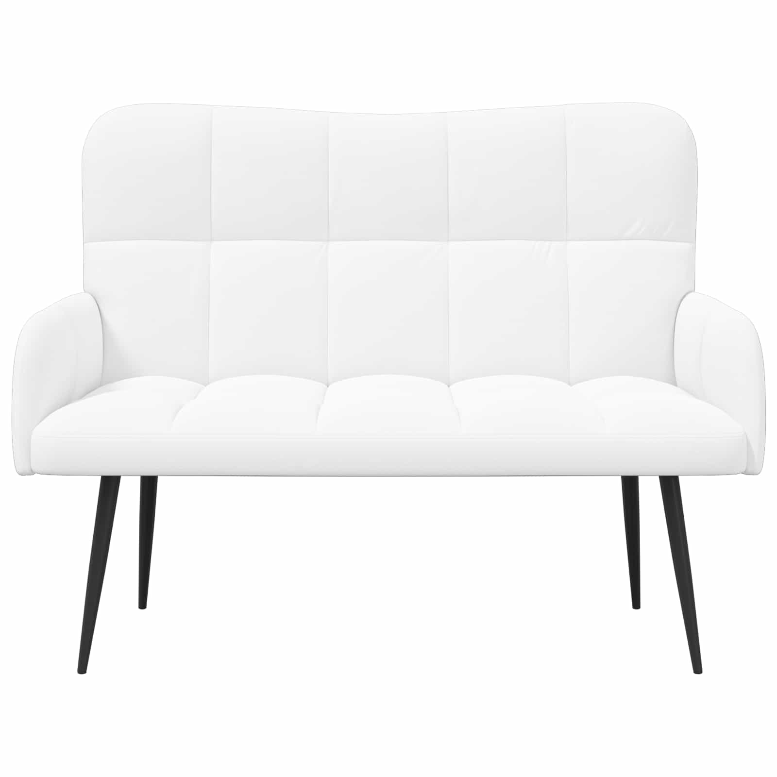 Sofa za dvije osobe Bijela 115 x 61 x 87 cm Tkanina