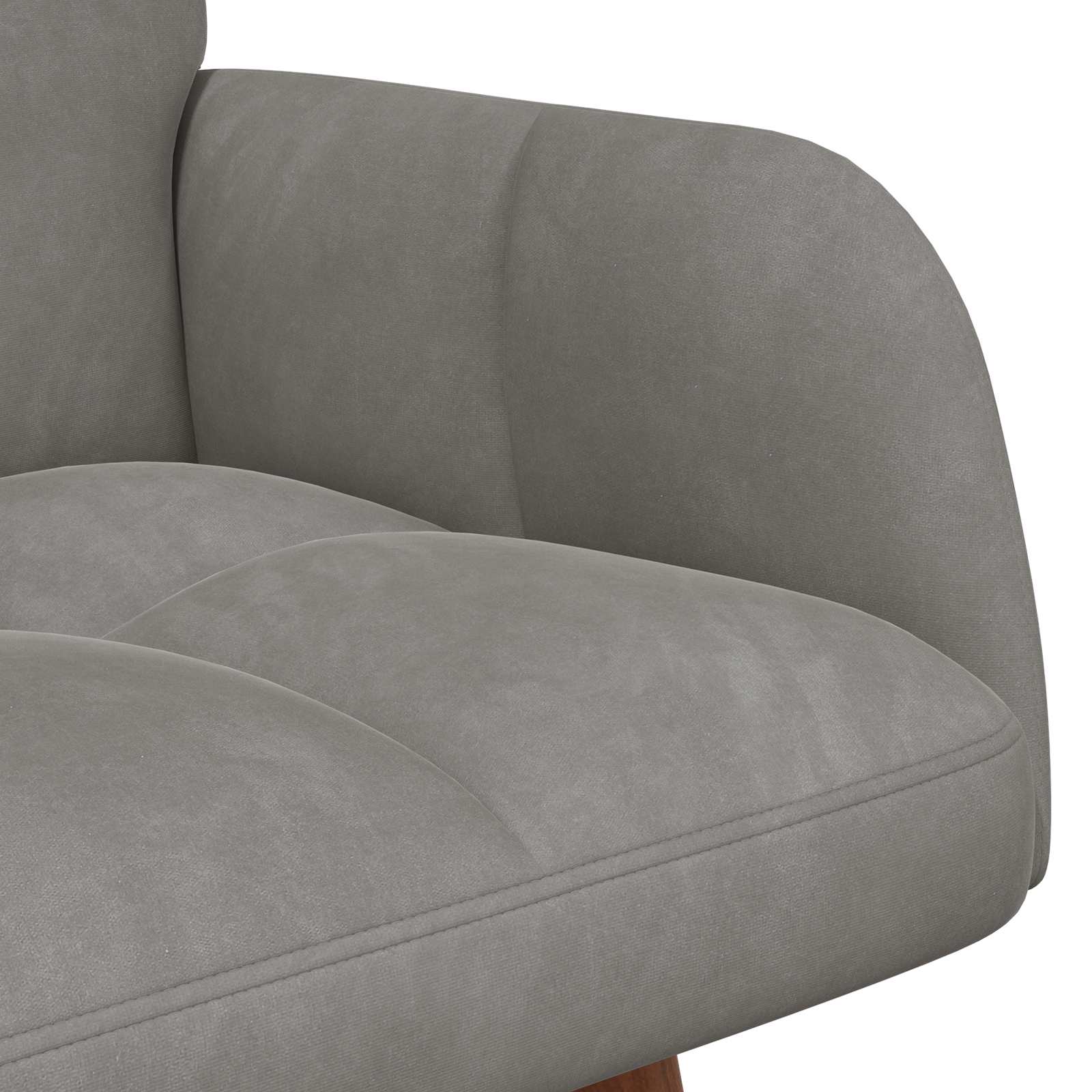 Sofa za dvije osobe Svjetlosiva 115 x 61 x 87 cm Baršun
