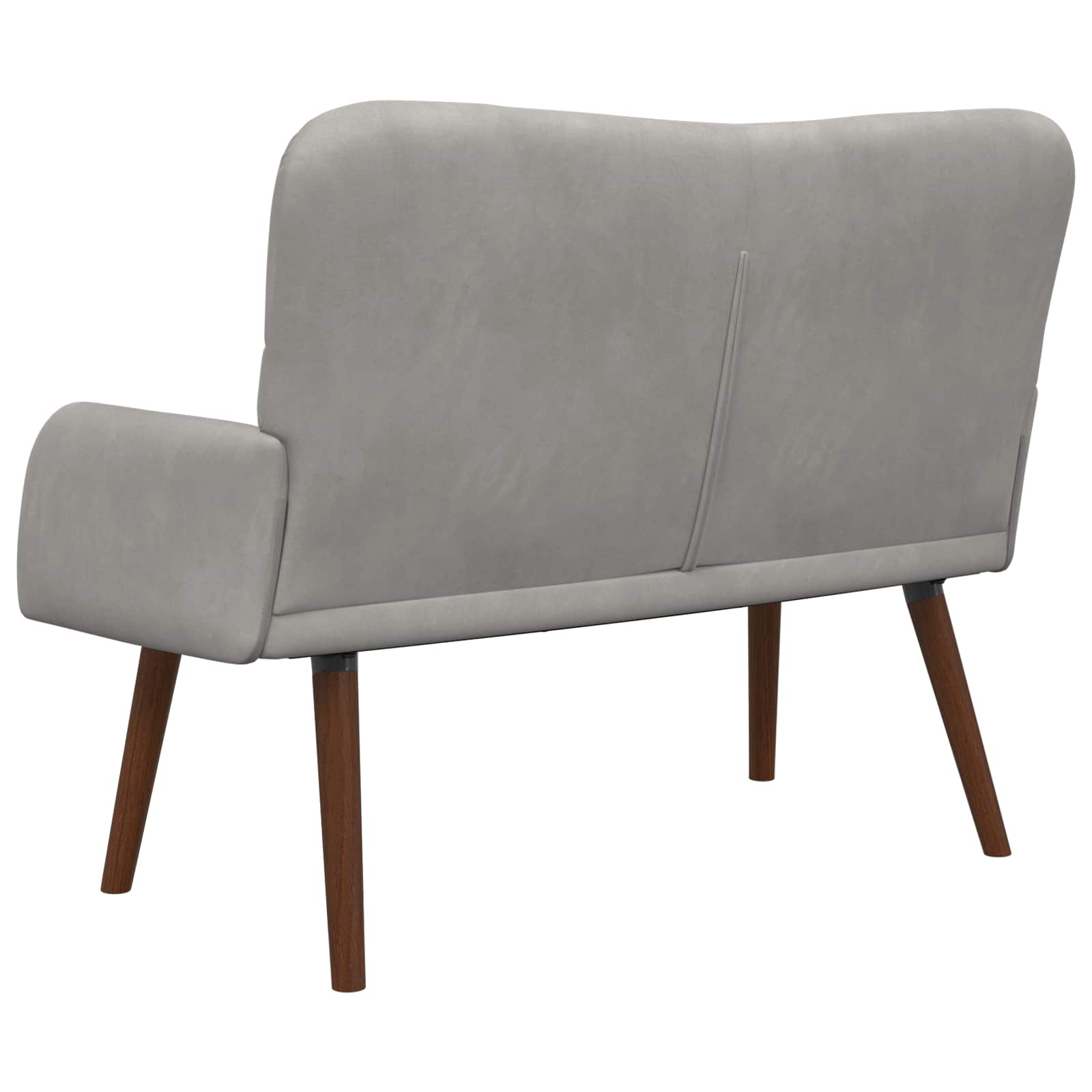 Sofa za dvije osobe Svjetlosiva 115 x 61 x 87 cm Baršun