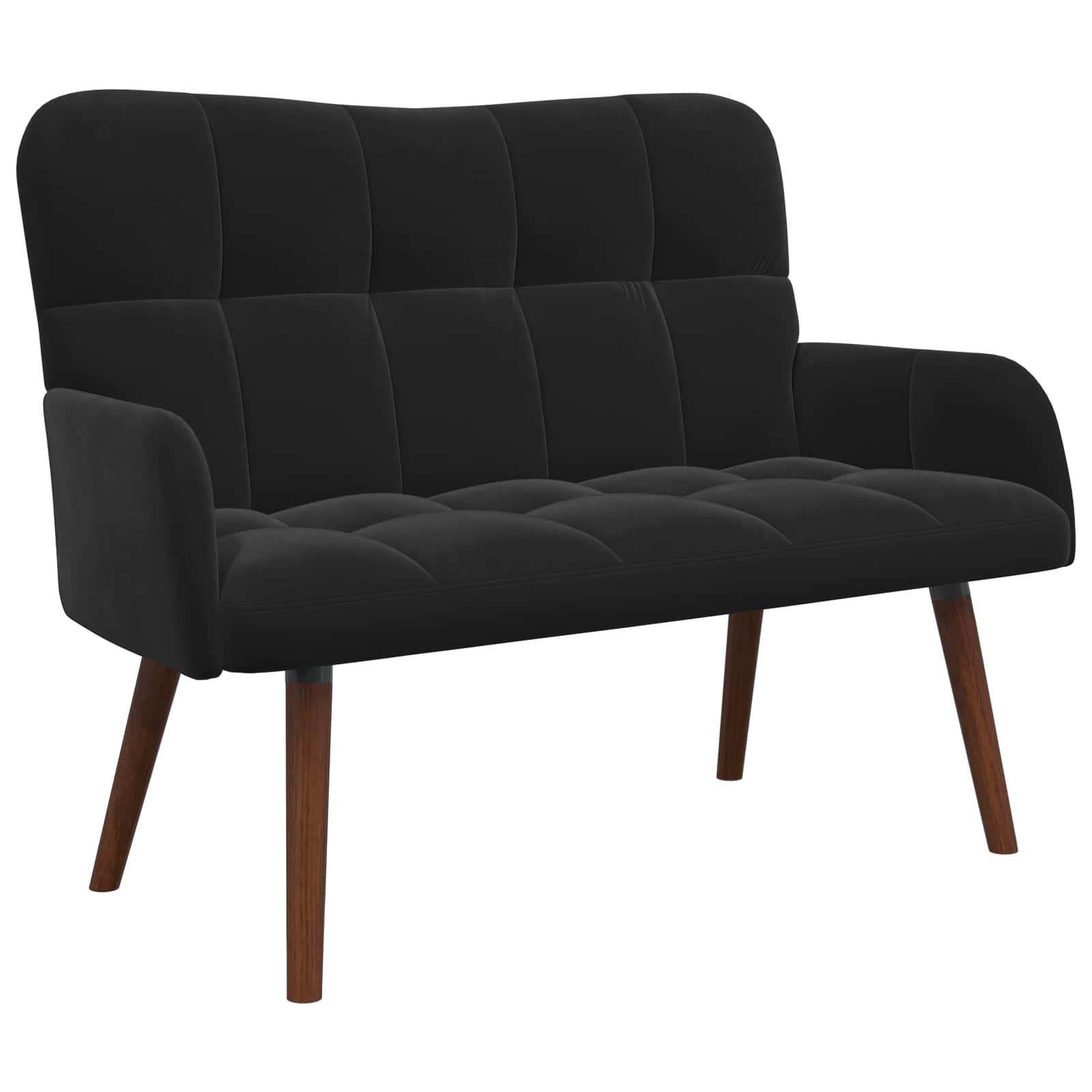 Sofa za dvije osobe Crna 115 x 61 x 87 cm Baršun
