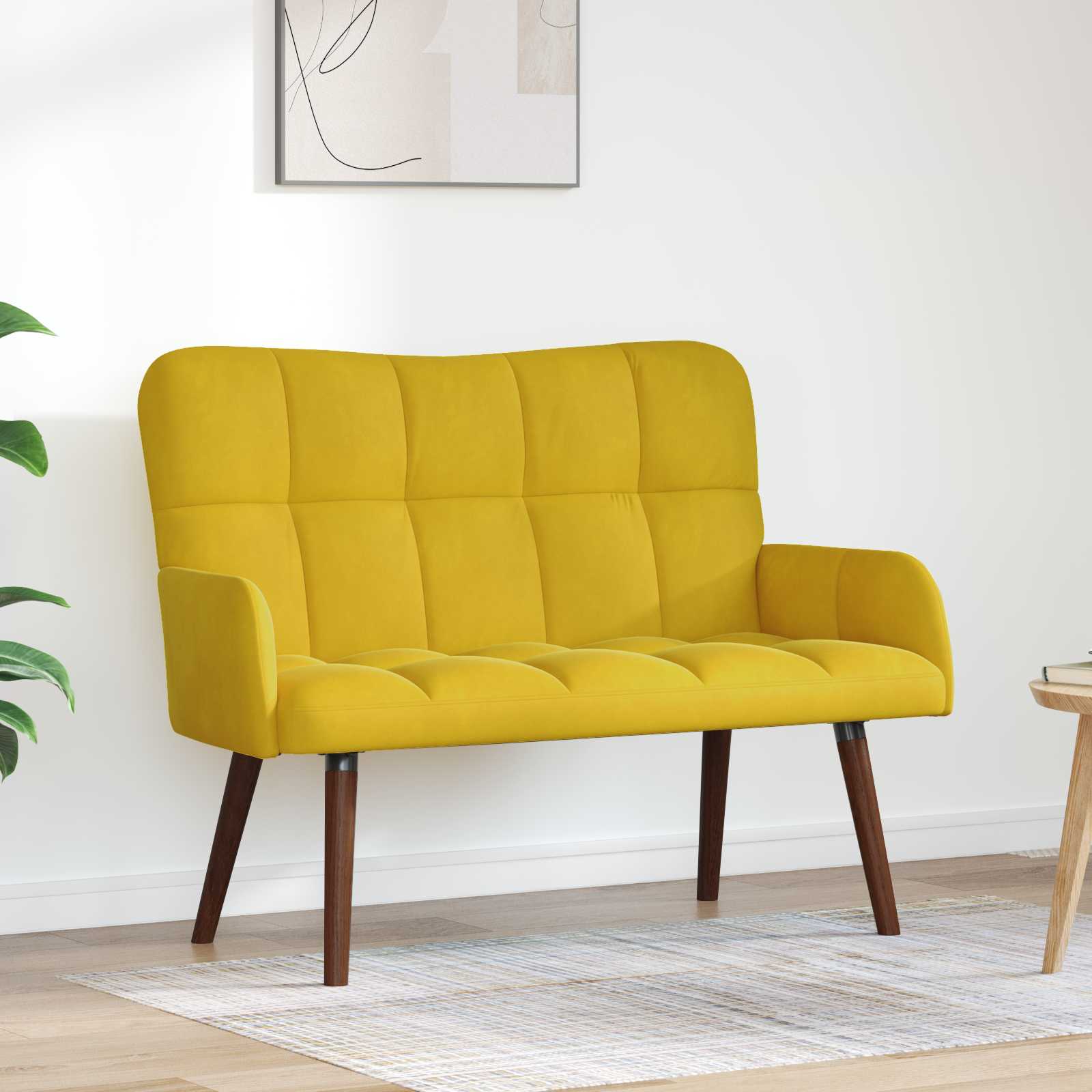 Sofa za dvije osobe Žuta 115 x 61 x 87 cm Baršun