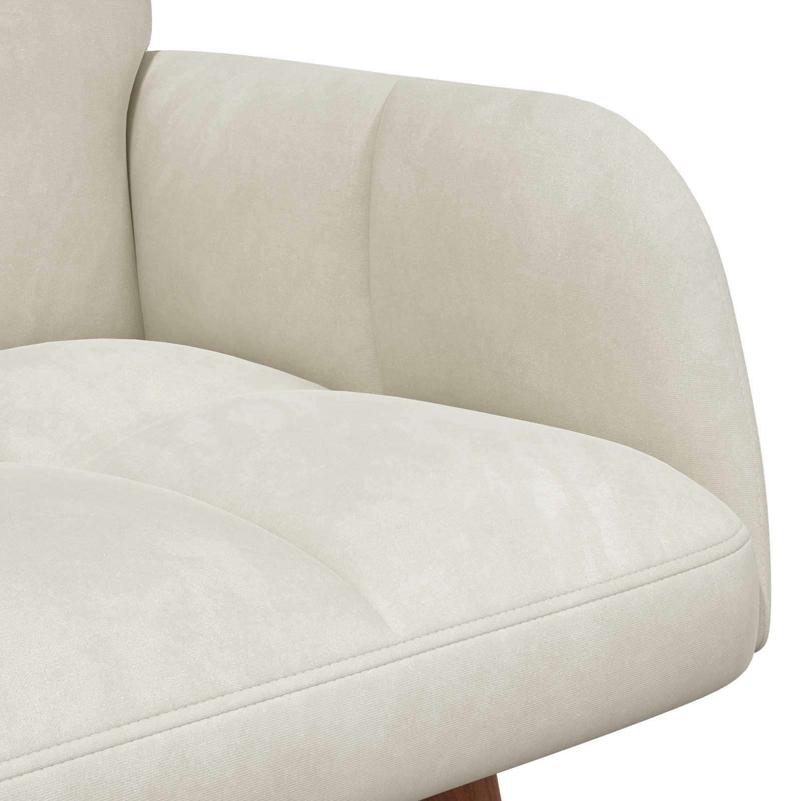 Sofa za dvije osobe Krem 115 x 61 x 87 cm Baršun