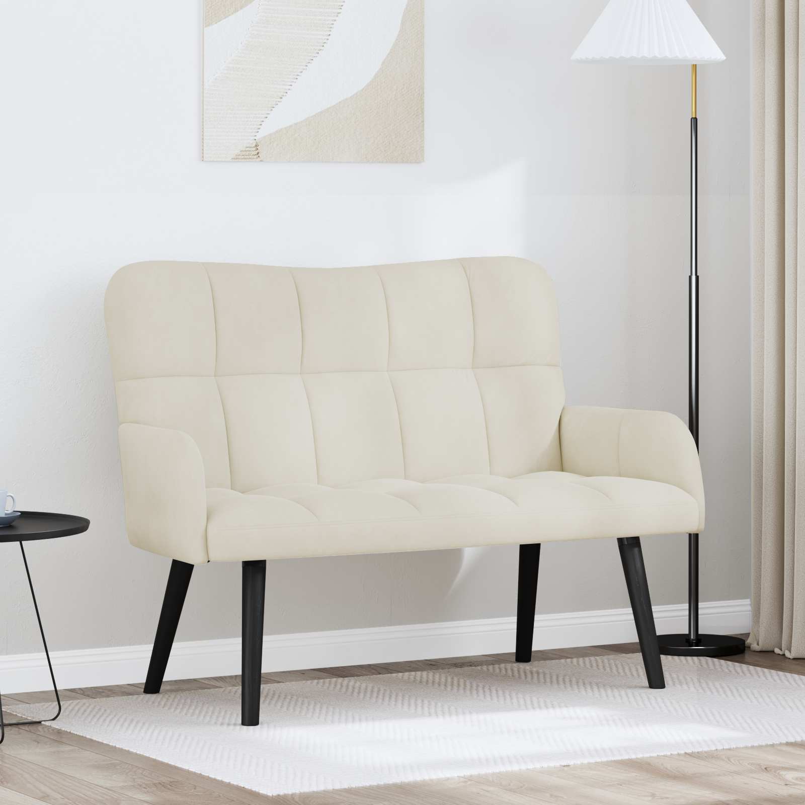 Kauč za dvoje Krema 115 x 61 x 87 cm Baršun