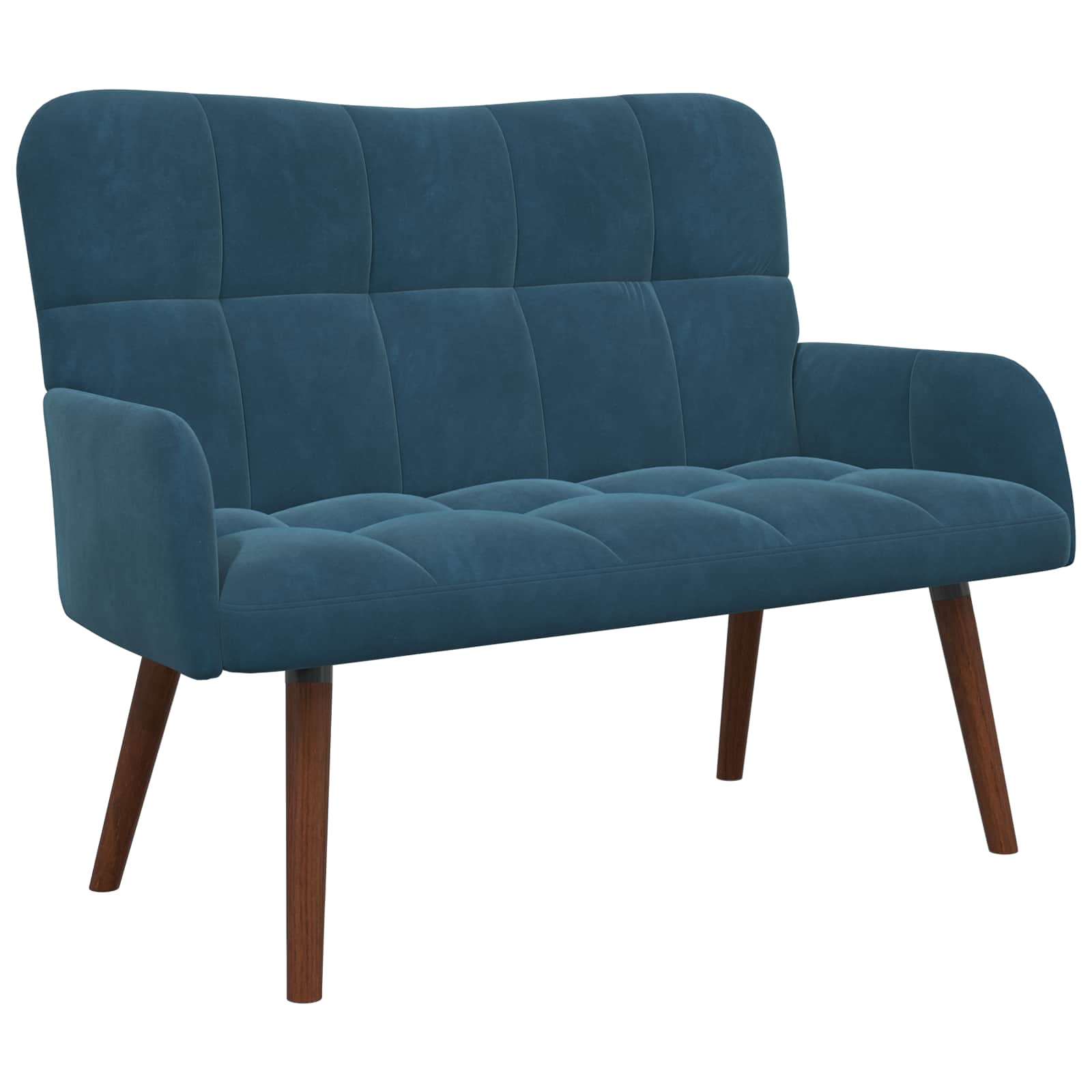 Sofa za dvije osobe Plava 115 x 61 x 87 cm Baršun