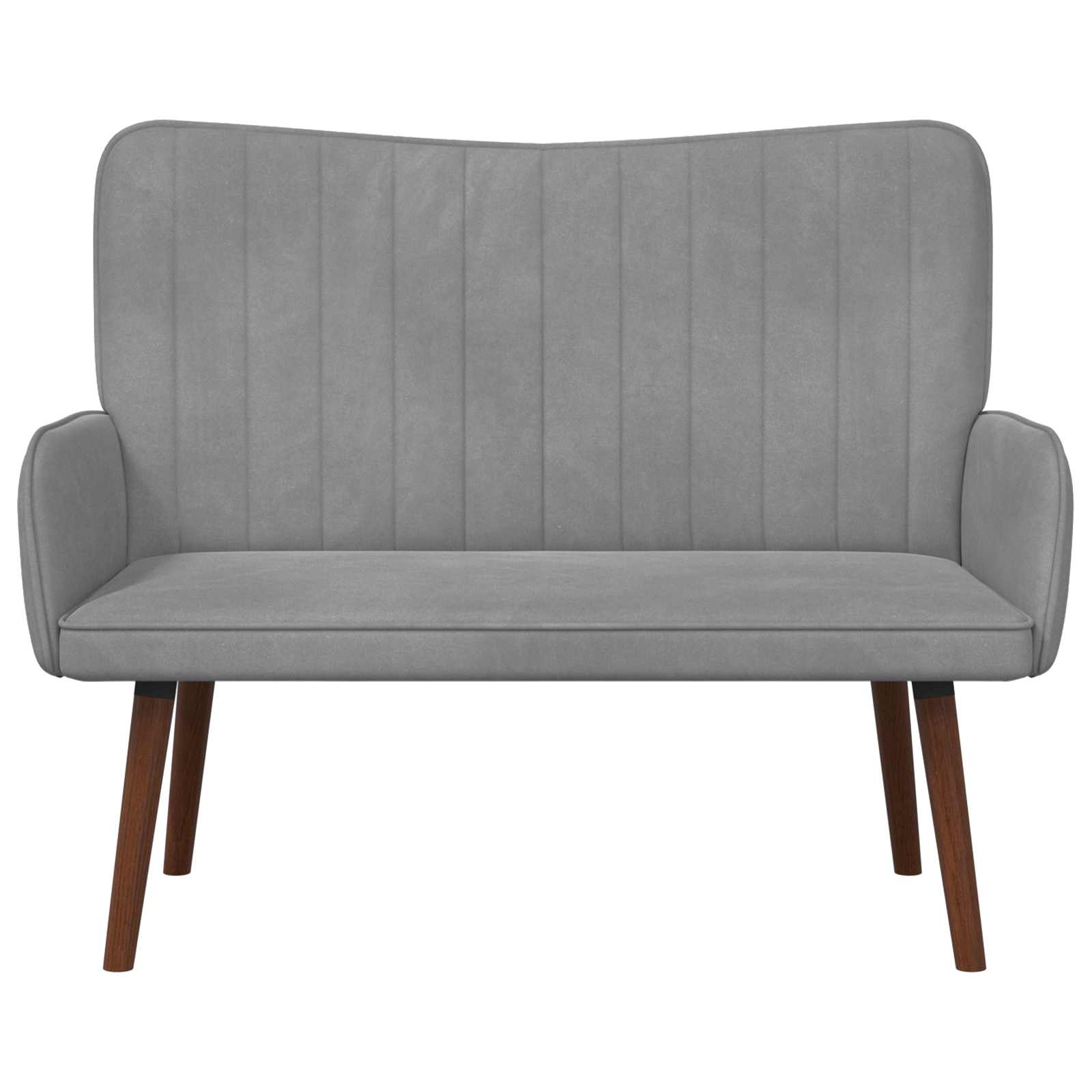 Sofa za dvije osobe Svjetlosiva 115 x 61 x 87 cm Baršun