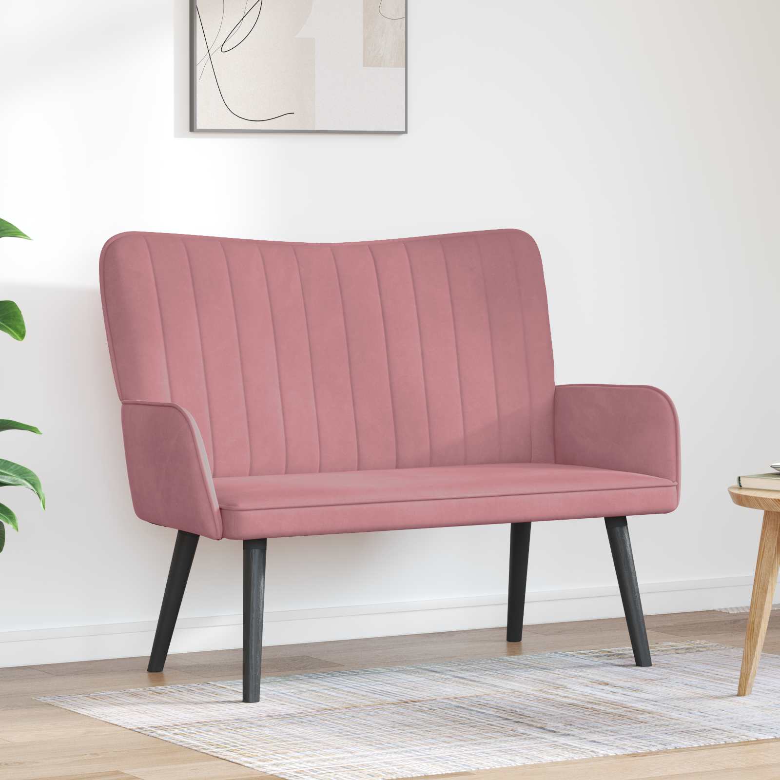 Kauč za dvoje Ružičasta 115 x 61 x 87 cm Baršun