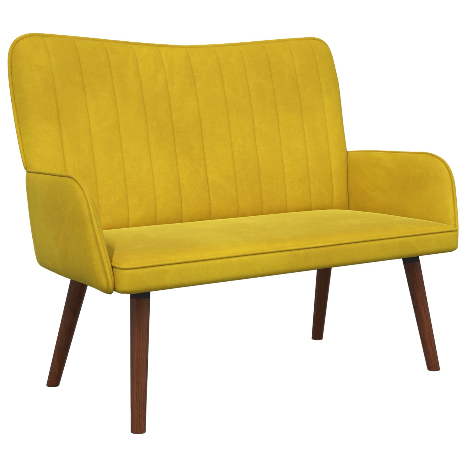 Sofa za dvije osobe Žuta 115 x 61 x 87 cm Baršun