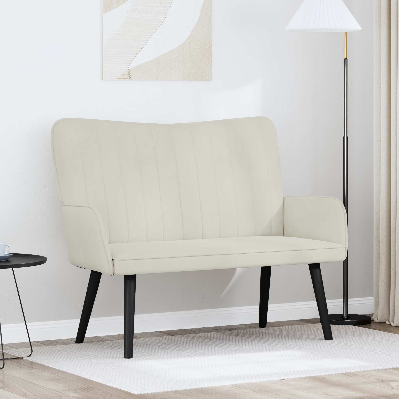 Kauč za dvoje Krema 115 x 61 x 87 cm Baršun