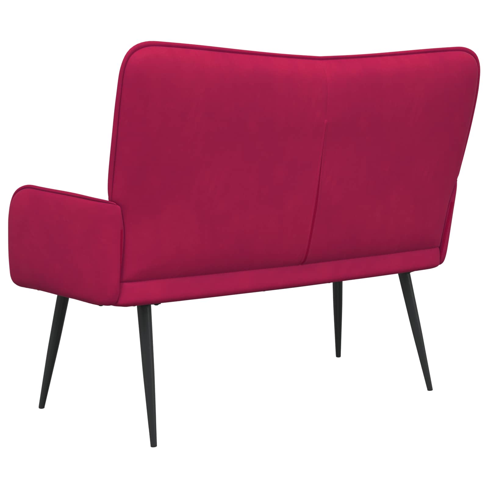 Kauč za dvoje boja crnog vina 115 x 61 x 87 cm Baršun