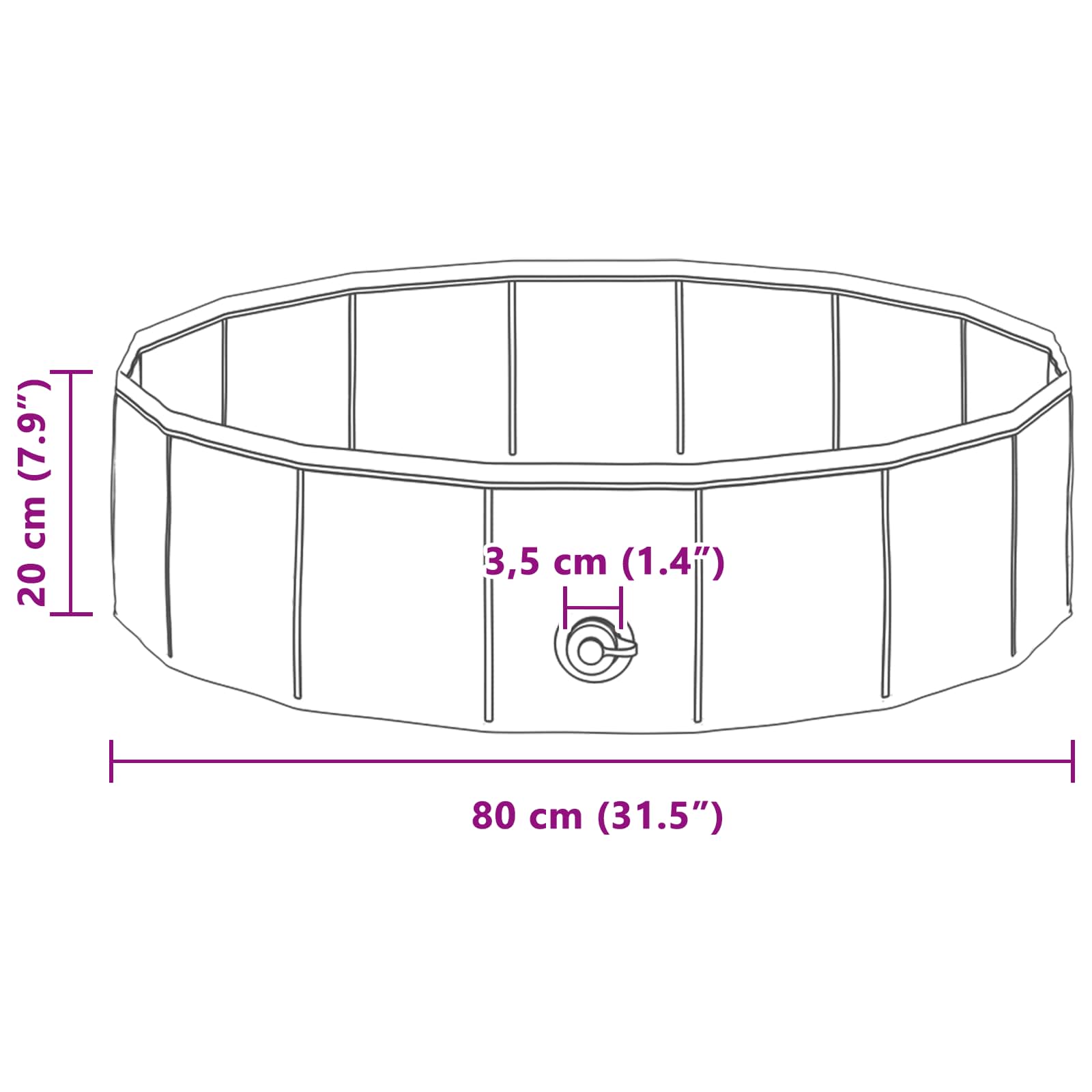 Bazen za djecu Crvena Ø 80 x 20 cm